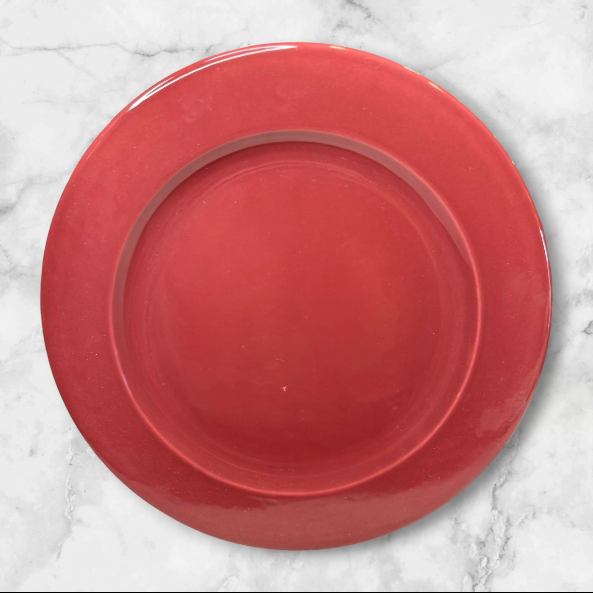 Pier 1 Maroon Glazed Stoneware Charger Plates Italy | Set of 6 | Great