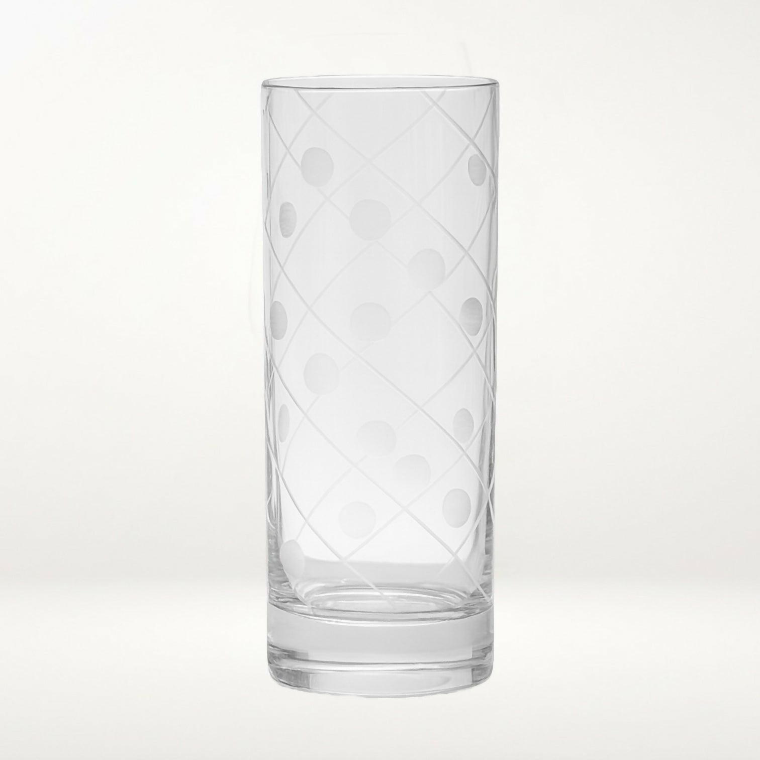 Etched Crystal Highball Glasses | Set of 6 | Mixed Patterns | Excellent Condition