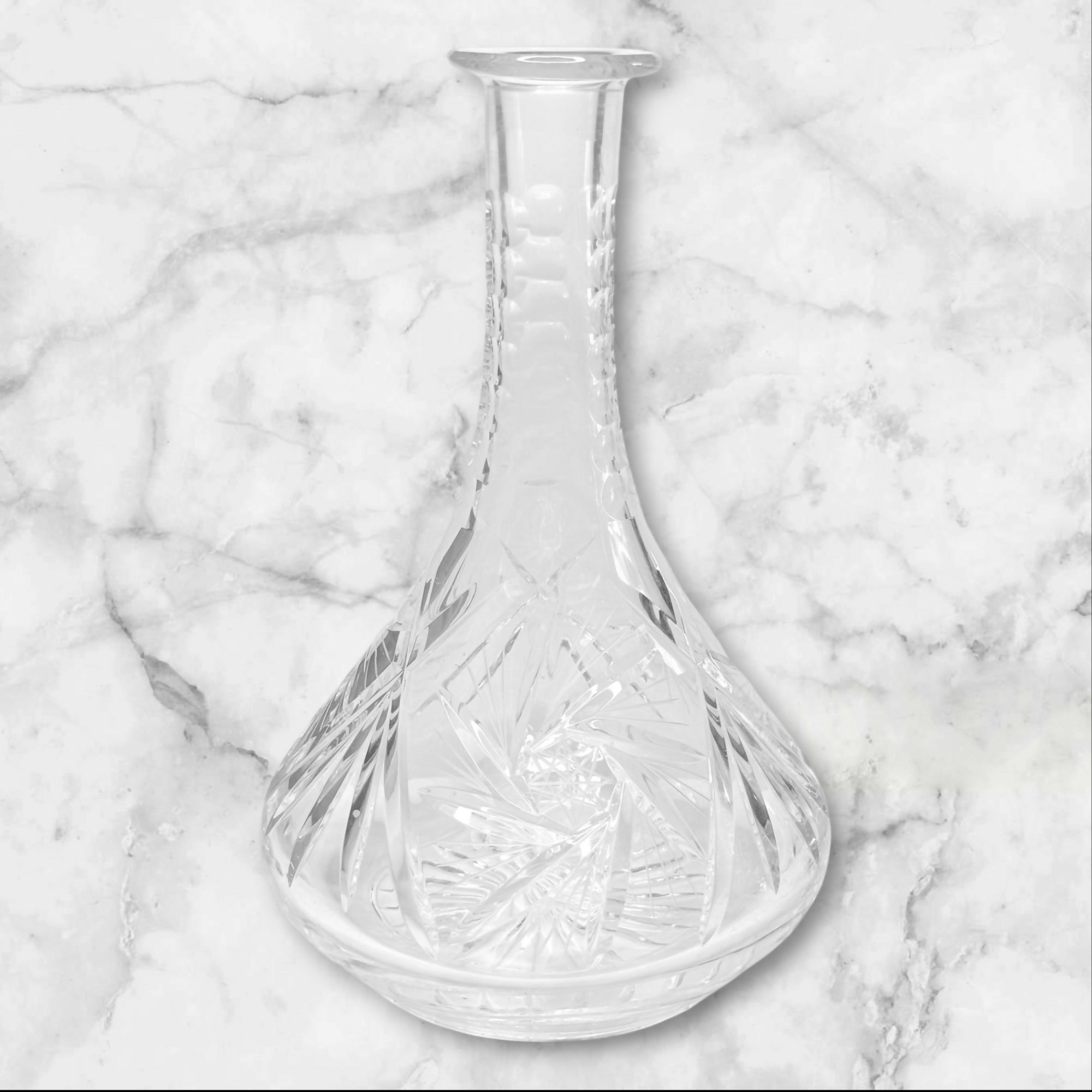 Vintage Cut Crystal Decanter w/ Stopper | Elegant Barware | Excellent Condition