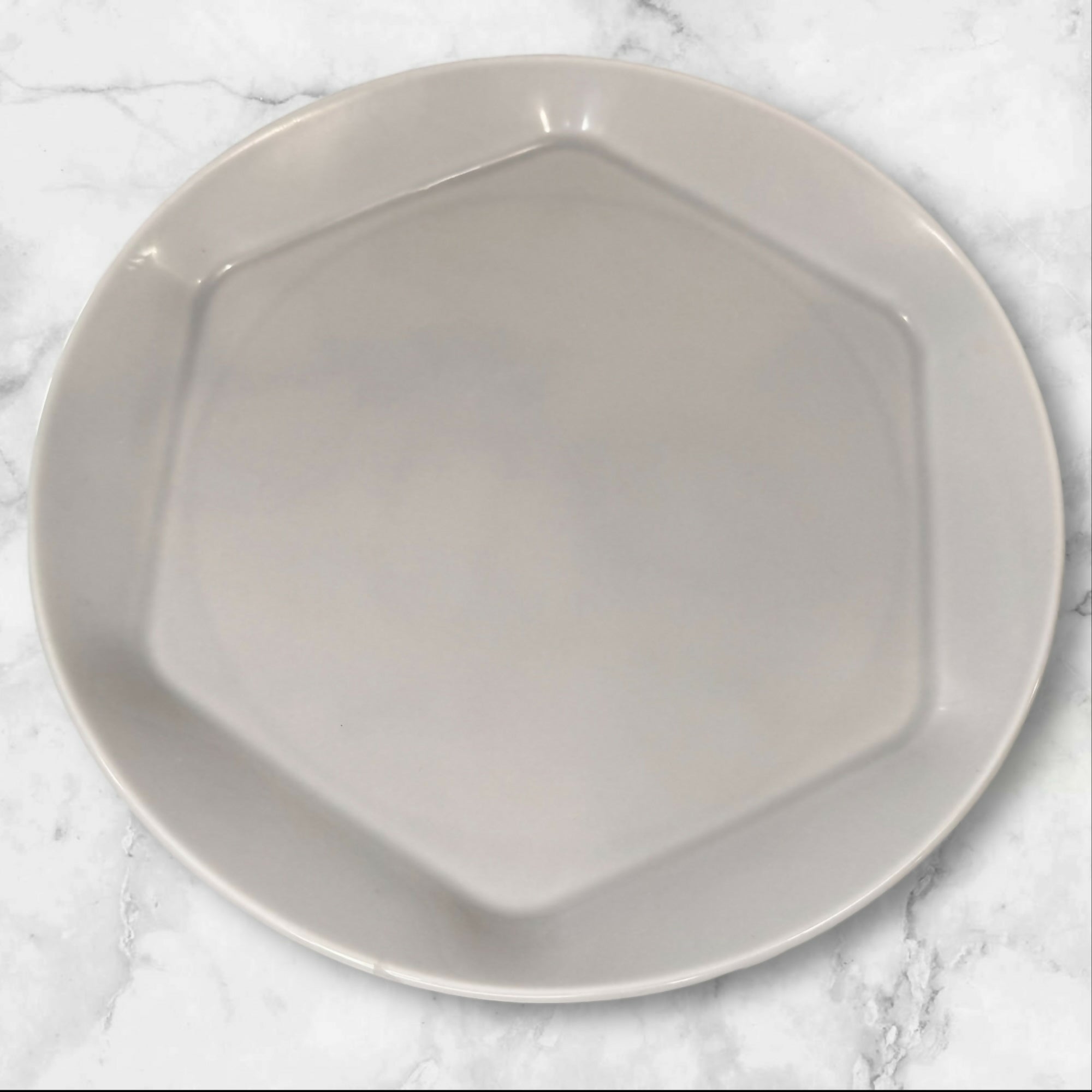 IKEA Formidabel Gray Hexagon Dinner Plates | Set of 4 | Excellent