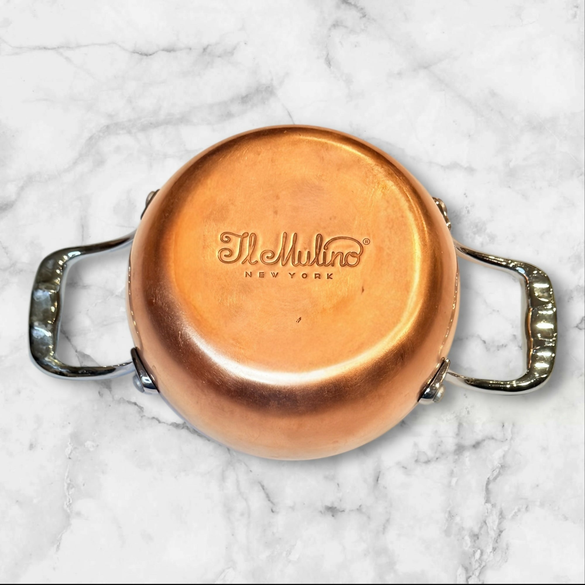 TL Mulino New York Copper Sauce Pan Pot w Handles | Great Condition