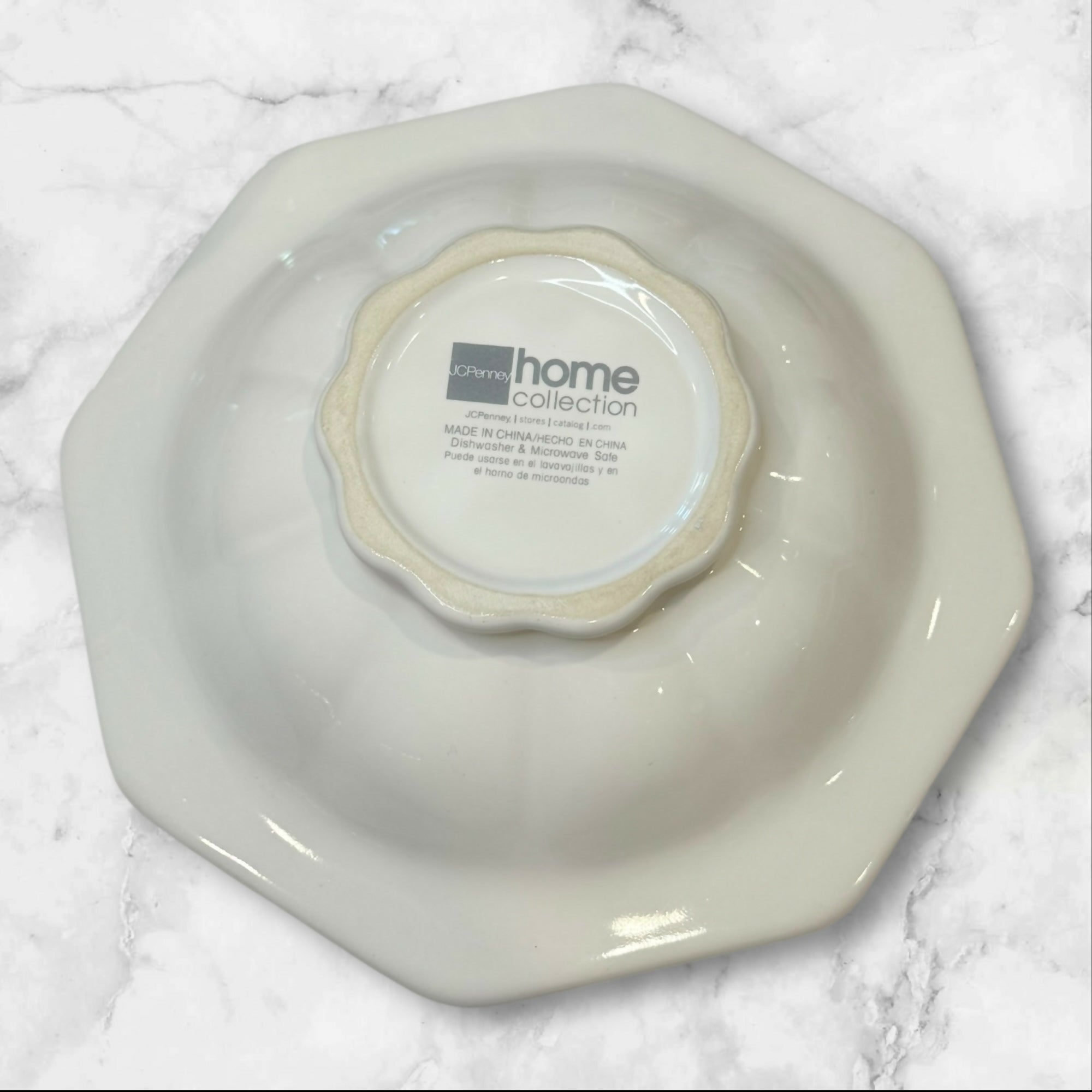 JCPenney Home Ivory Octagon Soup Bowls | Set of 4 | Excellent Condition