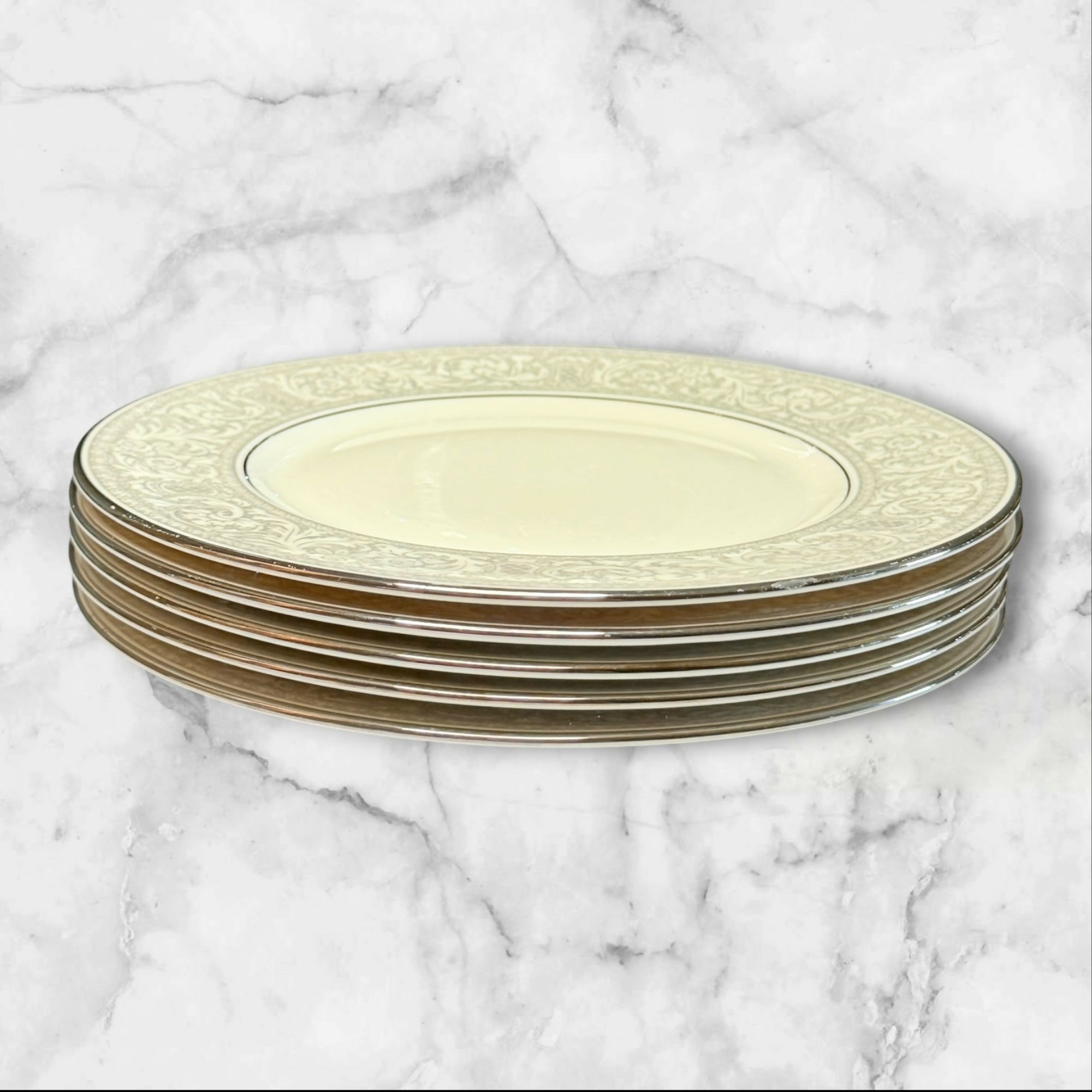 Franciscan Renaissance Platinum Salad Plates Set of 5 | Excellent