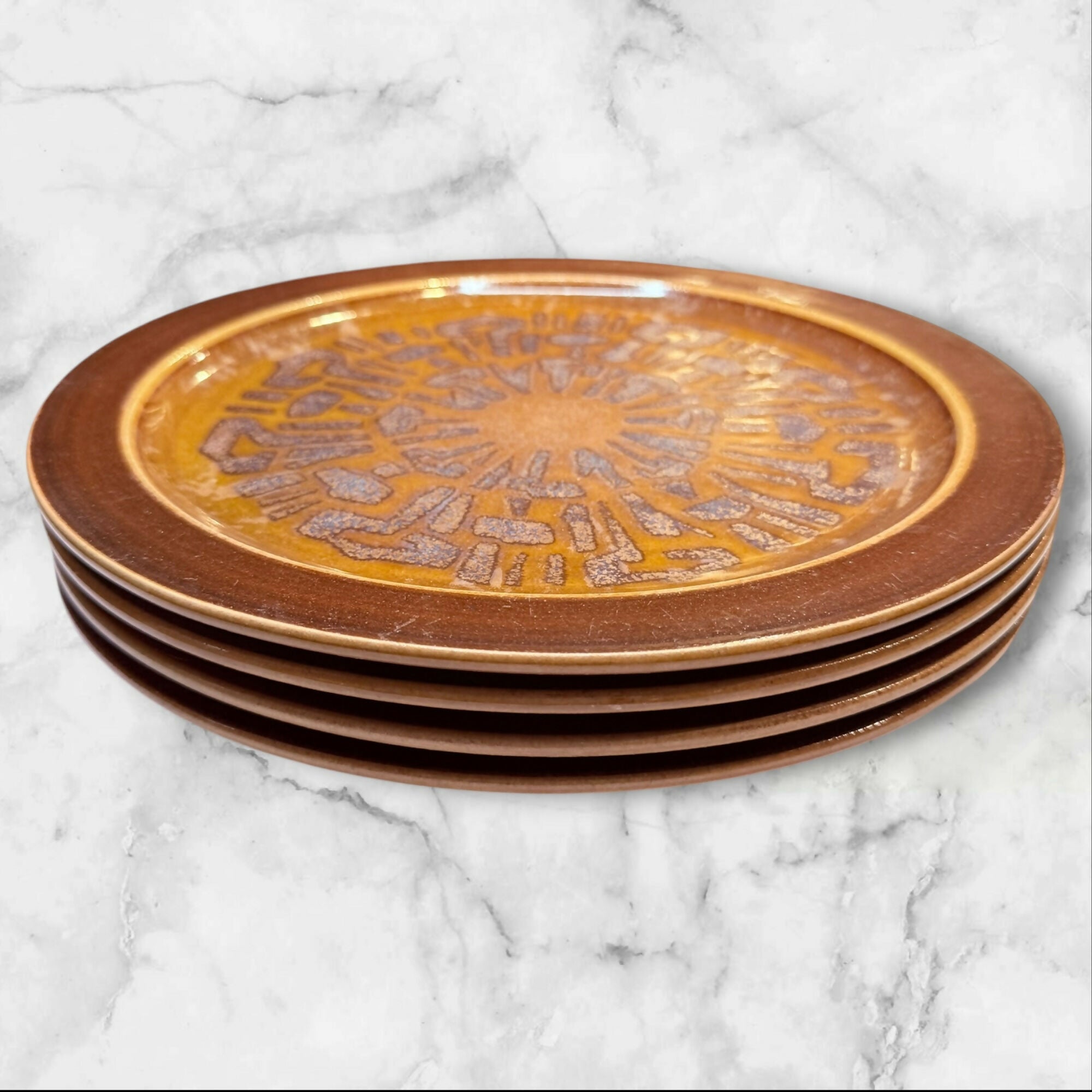 Meridian Stoneware Japan Dinner Plates | Set of 4 | Good Used Condition