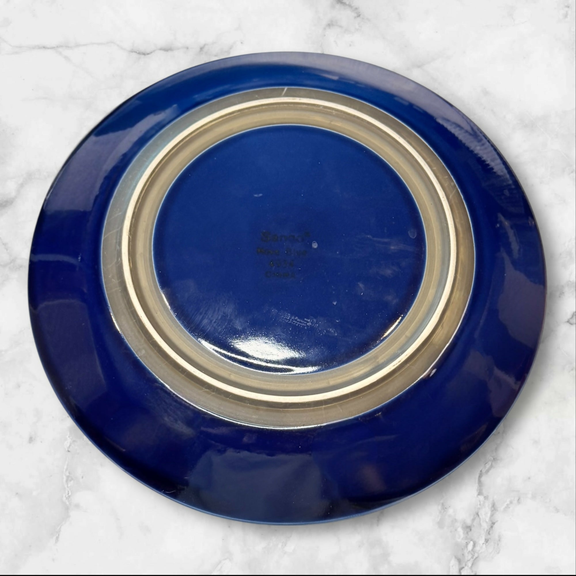 Sango Nova Blue Chop Plates Set of 2 | Excellent Condition