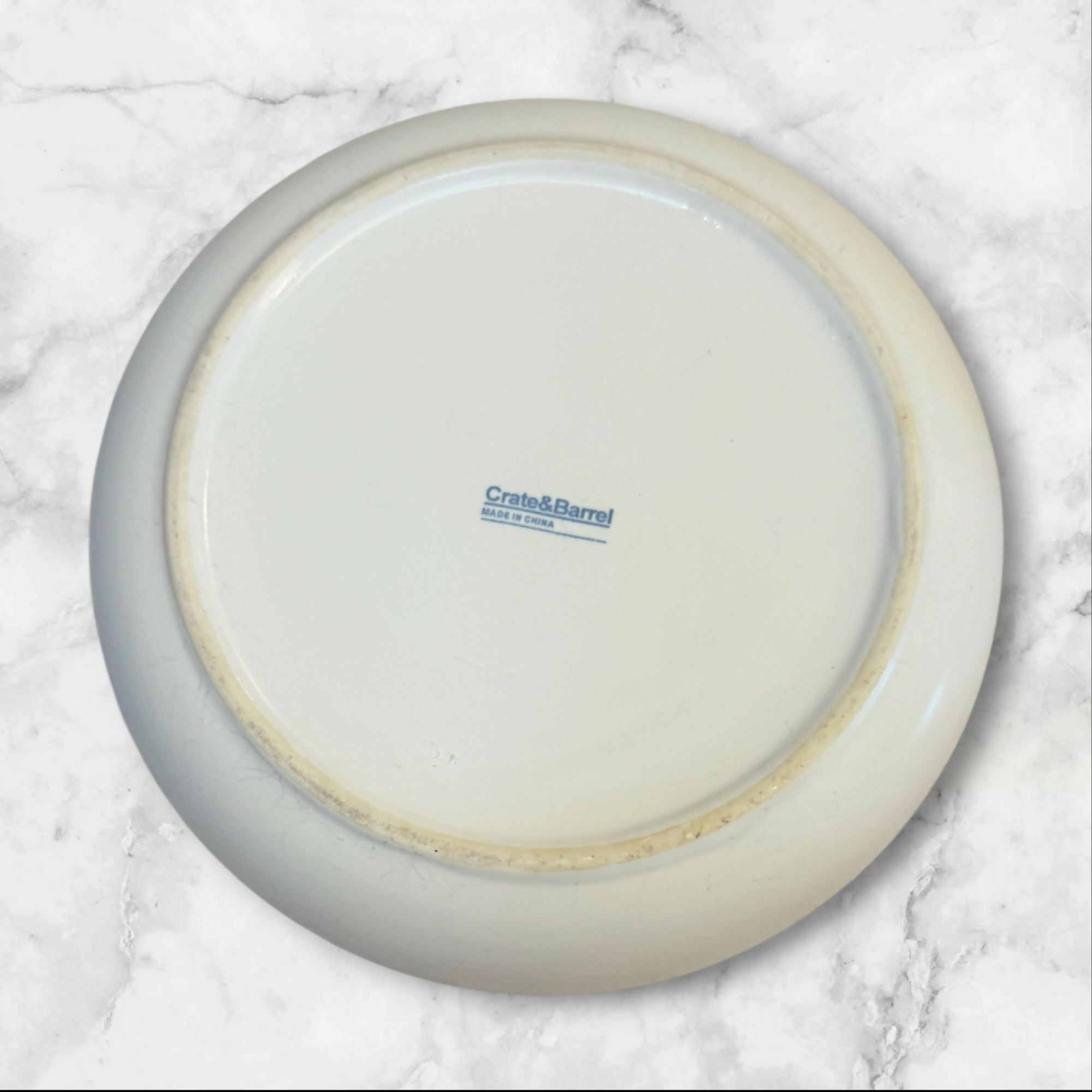 Crate & Barrel Coupe Blue Salad Plates | Set of 3 | Good Condition