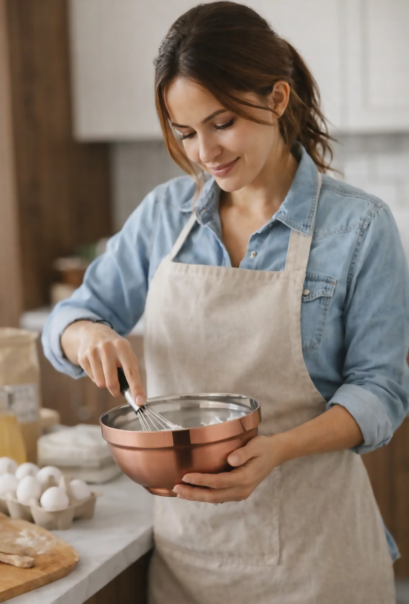 Anygleam Rose Gold Rice Bowls – 2Pcs Small Stainless Steel, Single-Layer Anti-Scalding Cooking Utensils