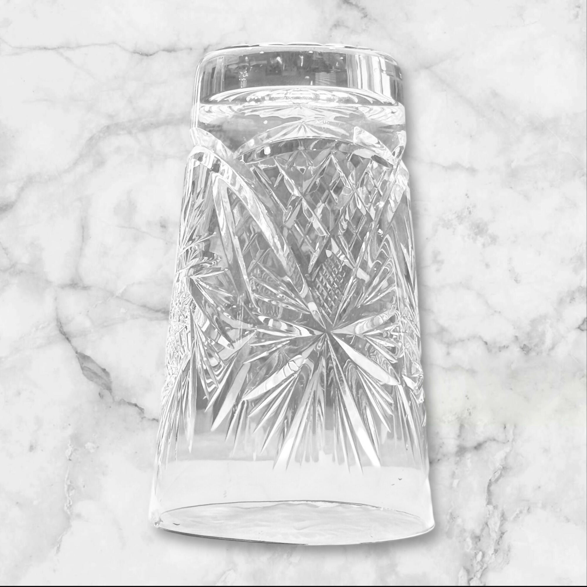 Kusak Cut Glass Berlin Starburst Tumblers | Set of 4 | Excellent Condition