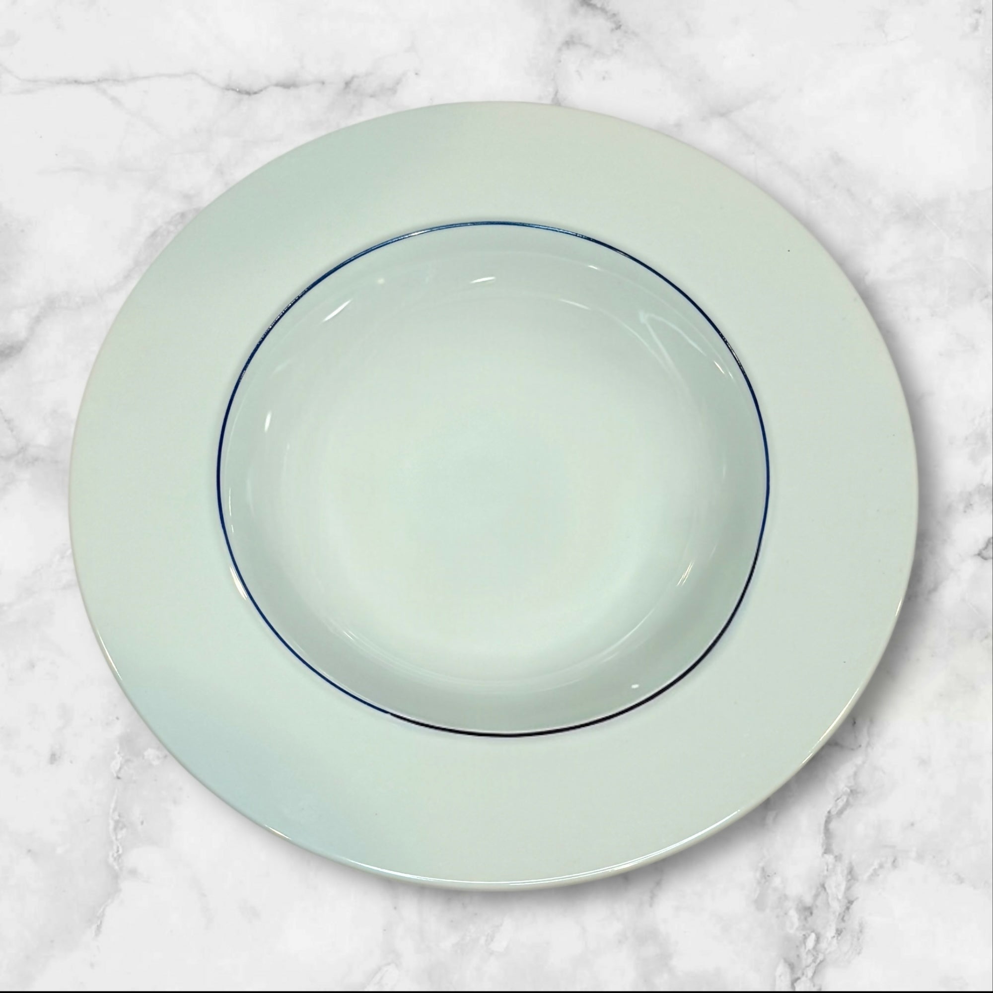 Crate & Barrel Epoch Blueline Soup Bowls | Set of 5 | Excellent Condition