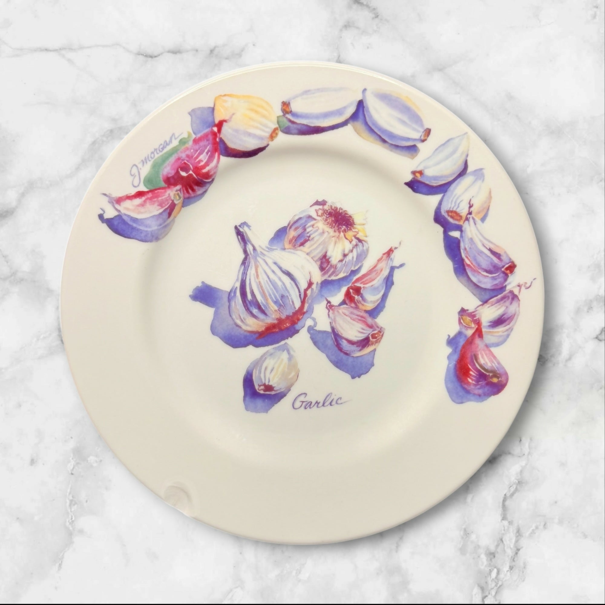 Reco Spice of Life Salad Plates Set of 4 Garlic Mesclun Gently Used