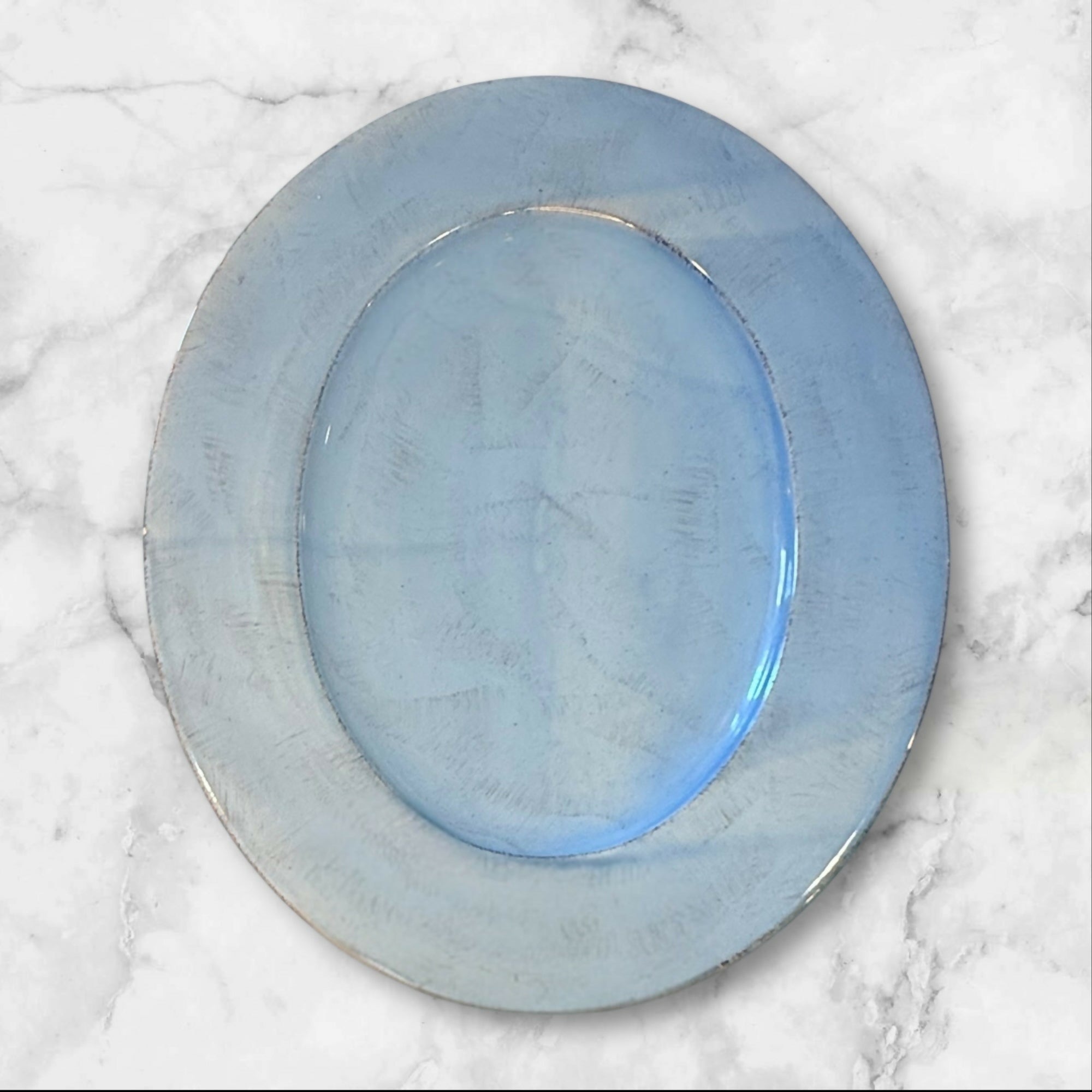 Ceramiche Toscane for Z Gallerie Blue Oval Platter | Italy | Good Condition