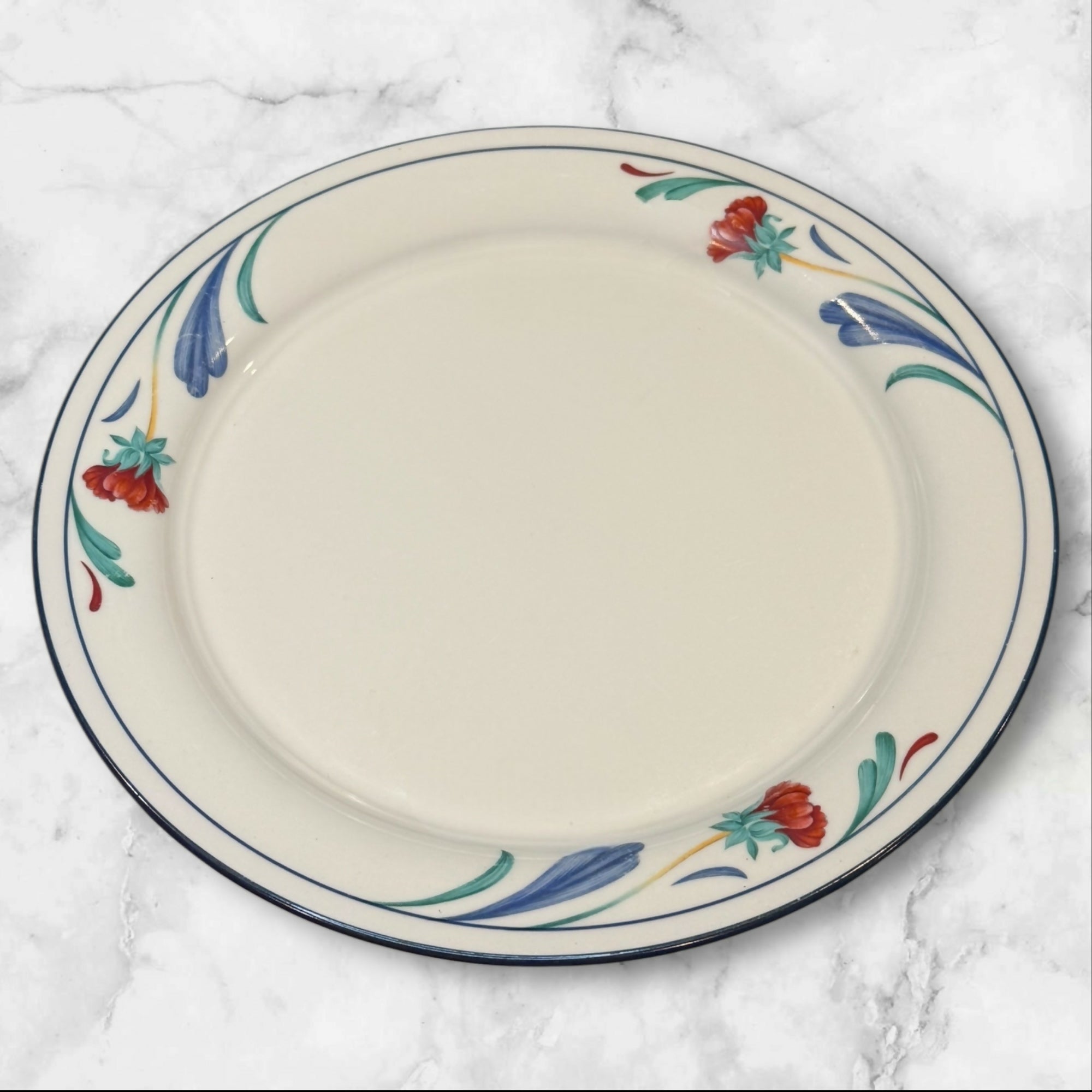 Lenox Poppies on Blue Dinner Plates | Set of 5 | Excellent Condition