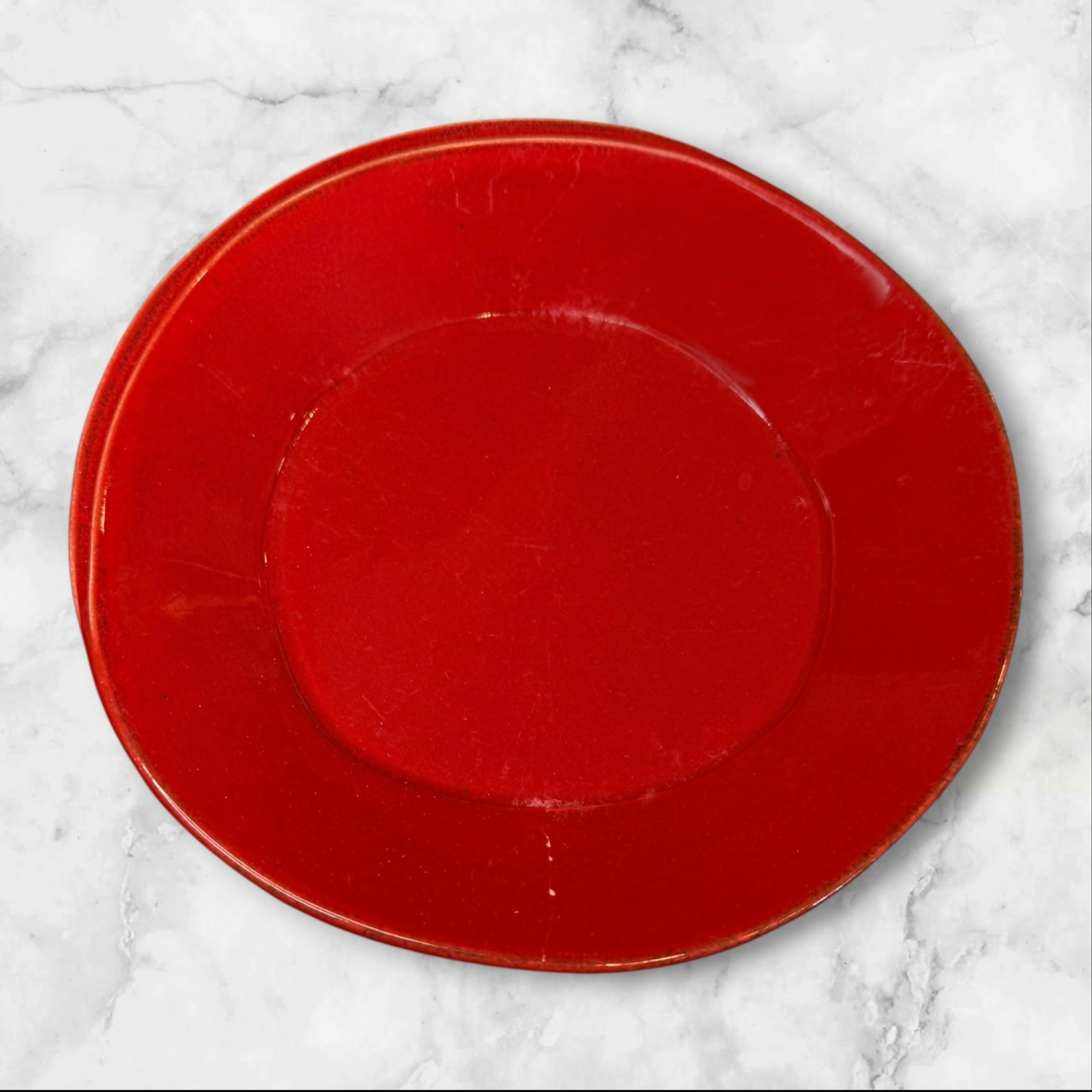 Vietri Lastra Red Pasta Bowls | Set of 6 | Fair Condition