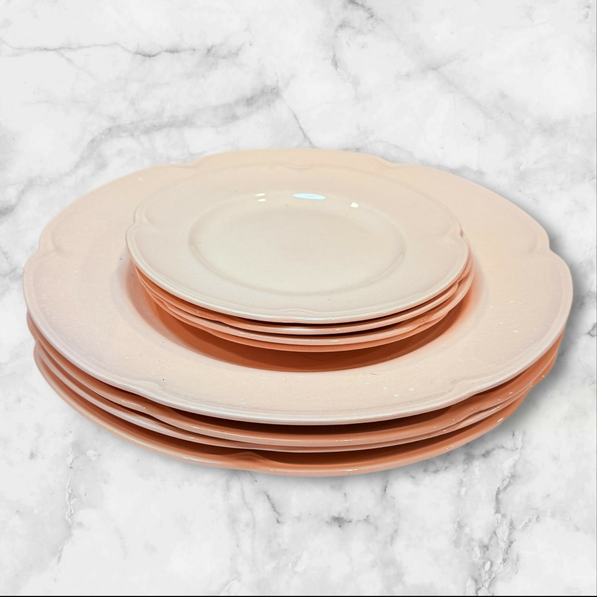 Johnson Brothers Rosedawn Pink Plate Set | 8 Pc | Vintage | Used