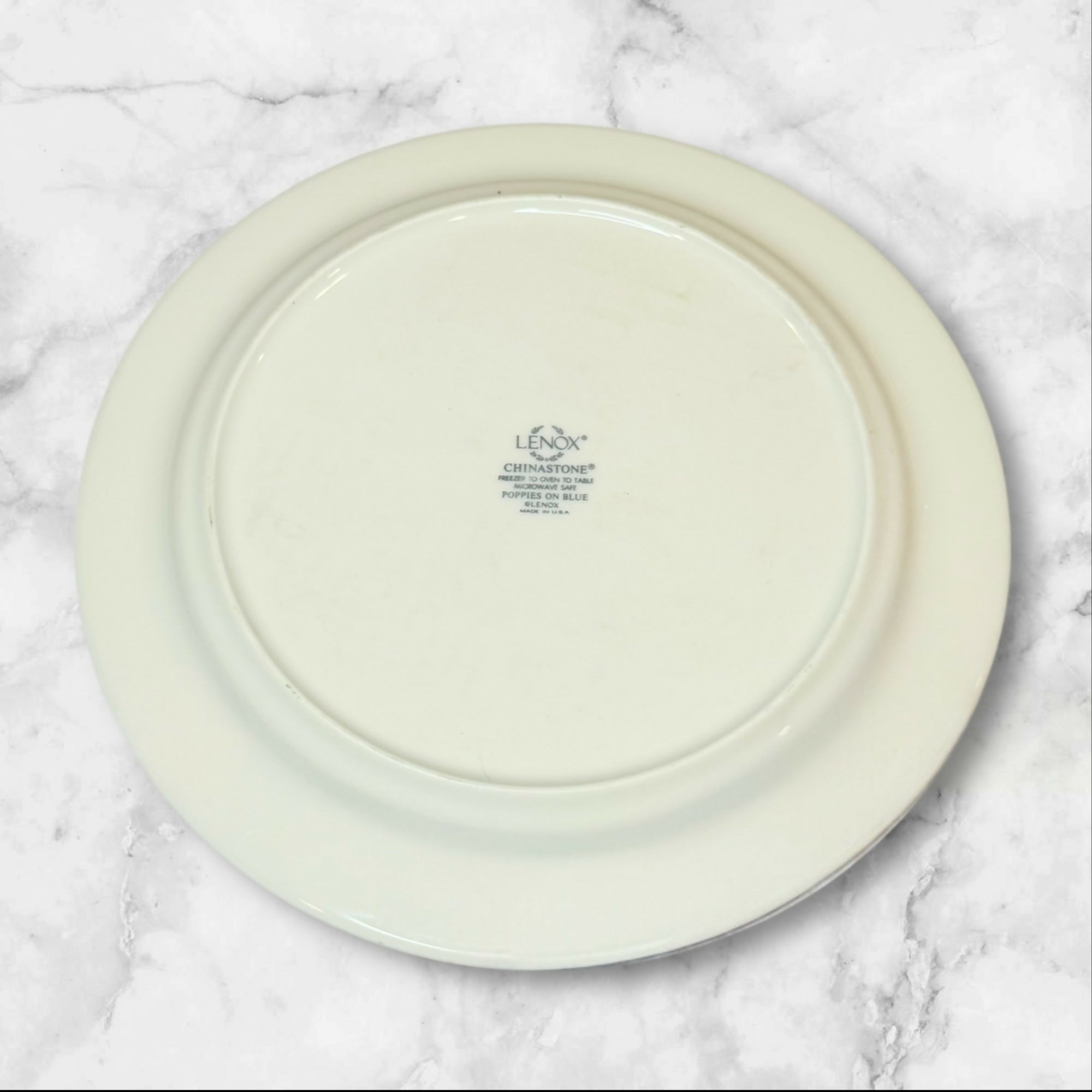 Lenox Poppies on Blue Dinner Plates | Discontinued | Set of 4 | Excellent Condition