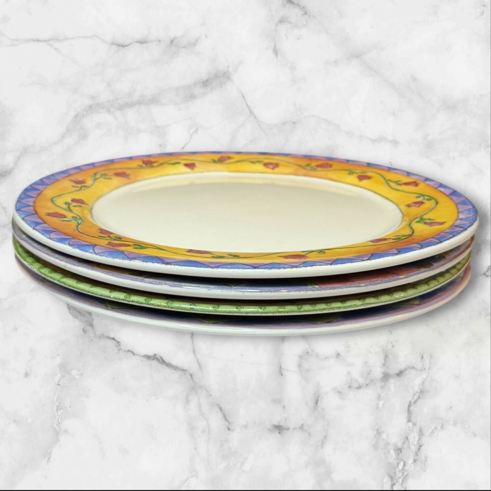 The Sweet Shoppe by Sango Dinner Plates | Set of 4 | 11” Multicolor | Great Condition