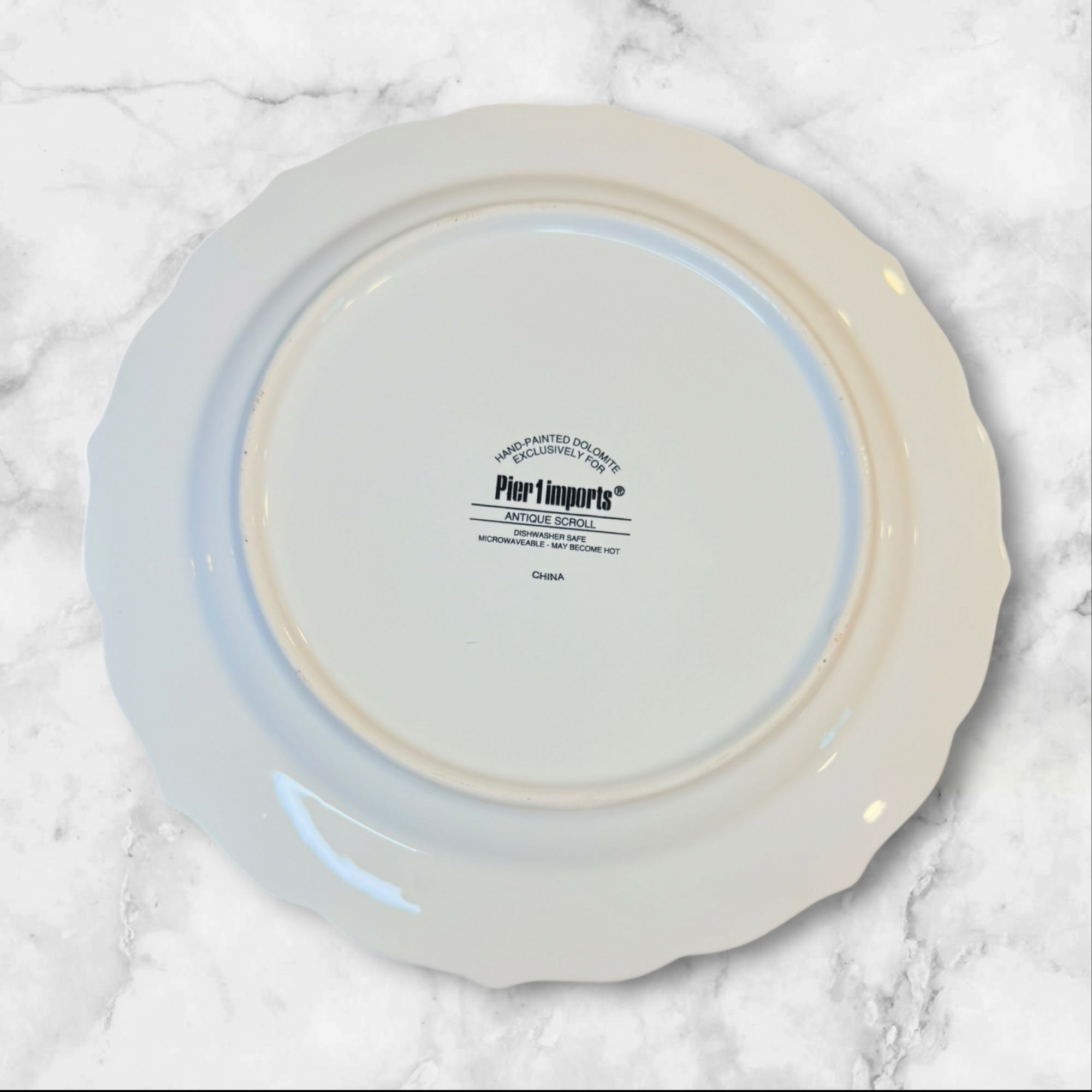 Pier 1 Antique Scroll Salad Plates | Set of 4 | Excellent Condition