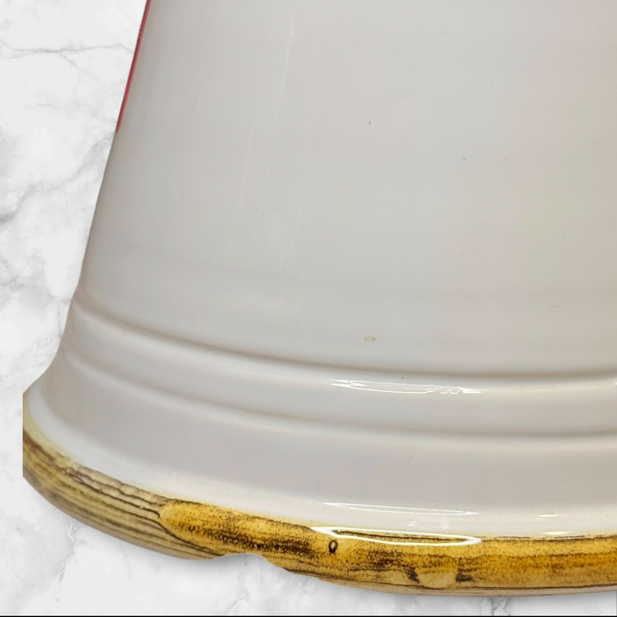Sur La Table Rustic White Stoneware Pitcher Vase | Excellent Condition | Italy