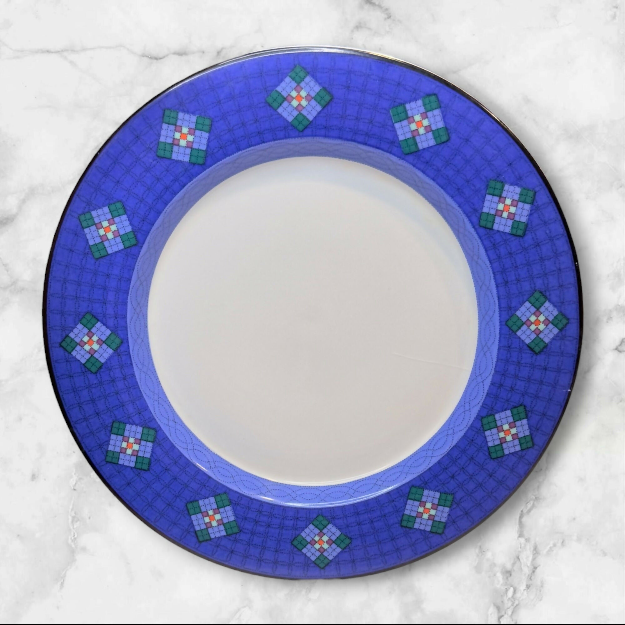 Dansk Nine Patch Salad Plates Set of 7 | Great Condition | Portugal