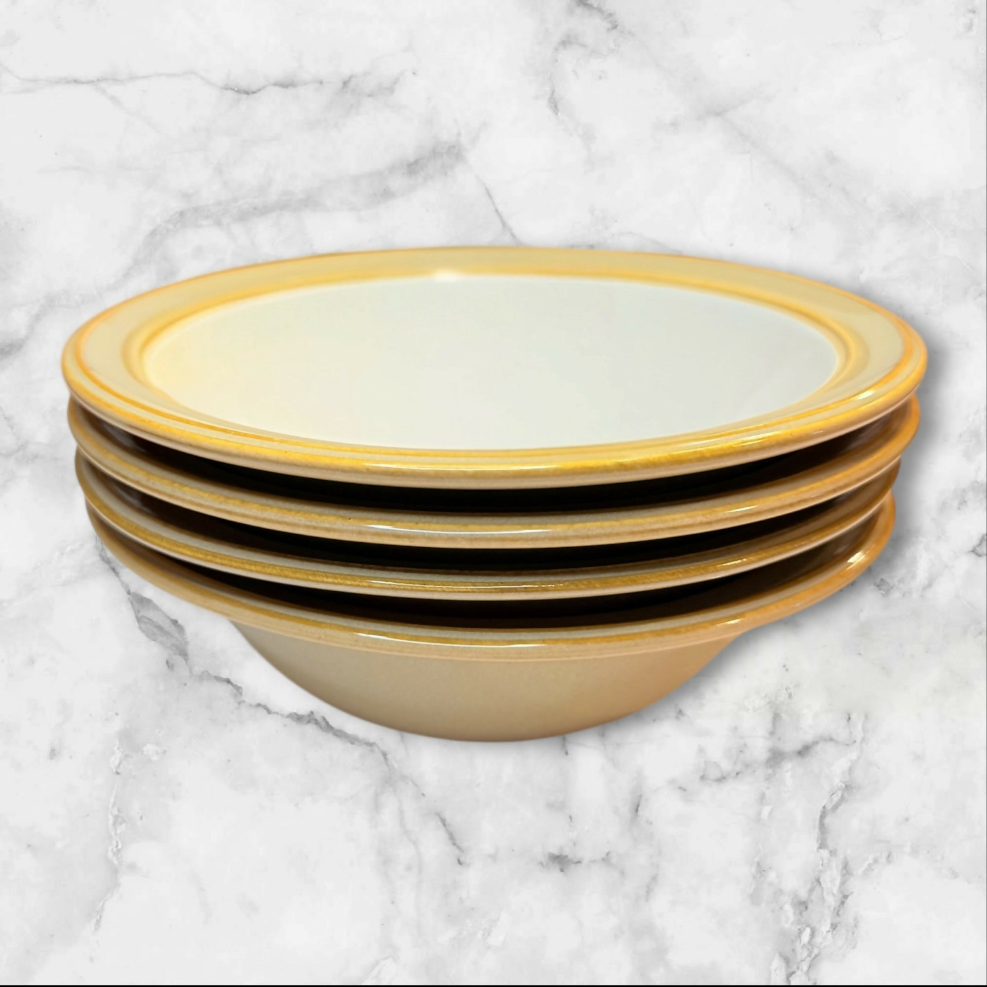 Dansk Sirocco Khaki Soup Cereal Bowls | Set of 4 | Excellent Condition