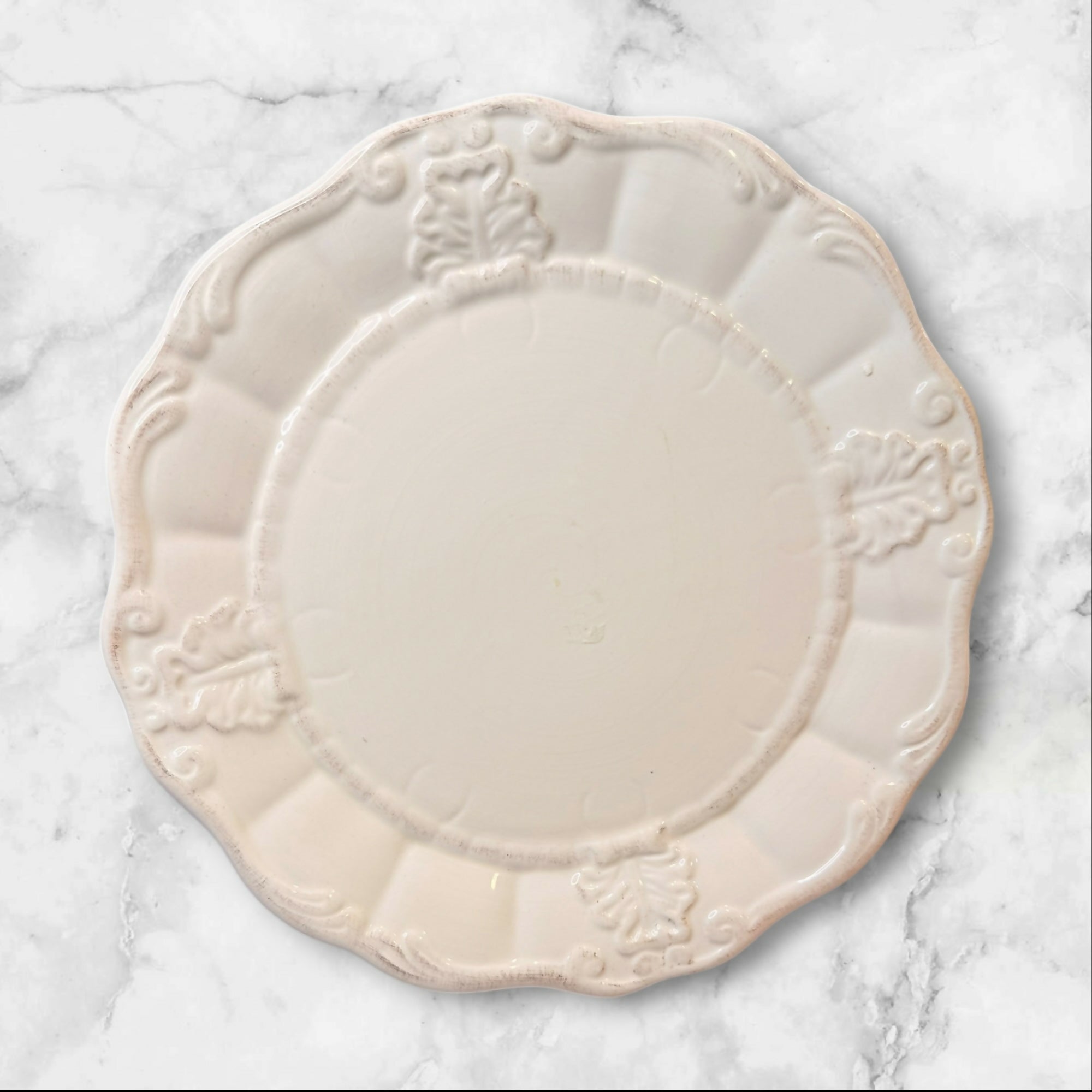 Better Homes Ivory Embossed Dinner Plates | Set of 4 | Excellent Condition