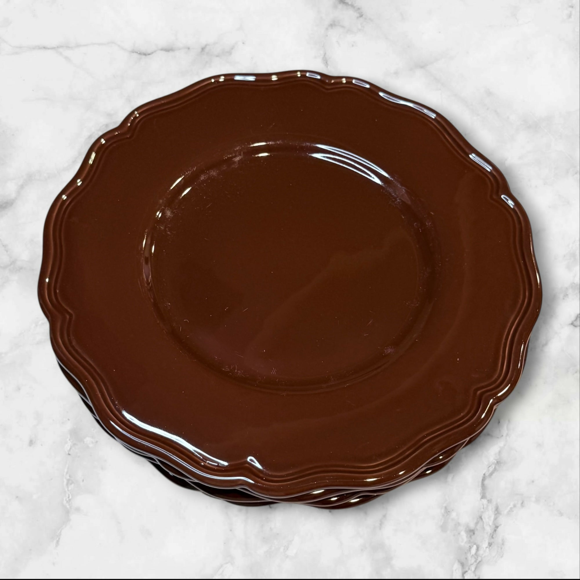 Bitossi Dossia Brown Glaze Dinner Plates | Set of 4 | Good Condition