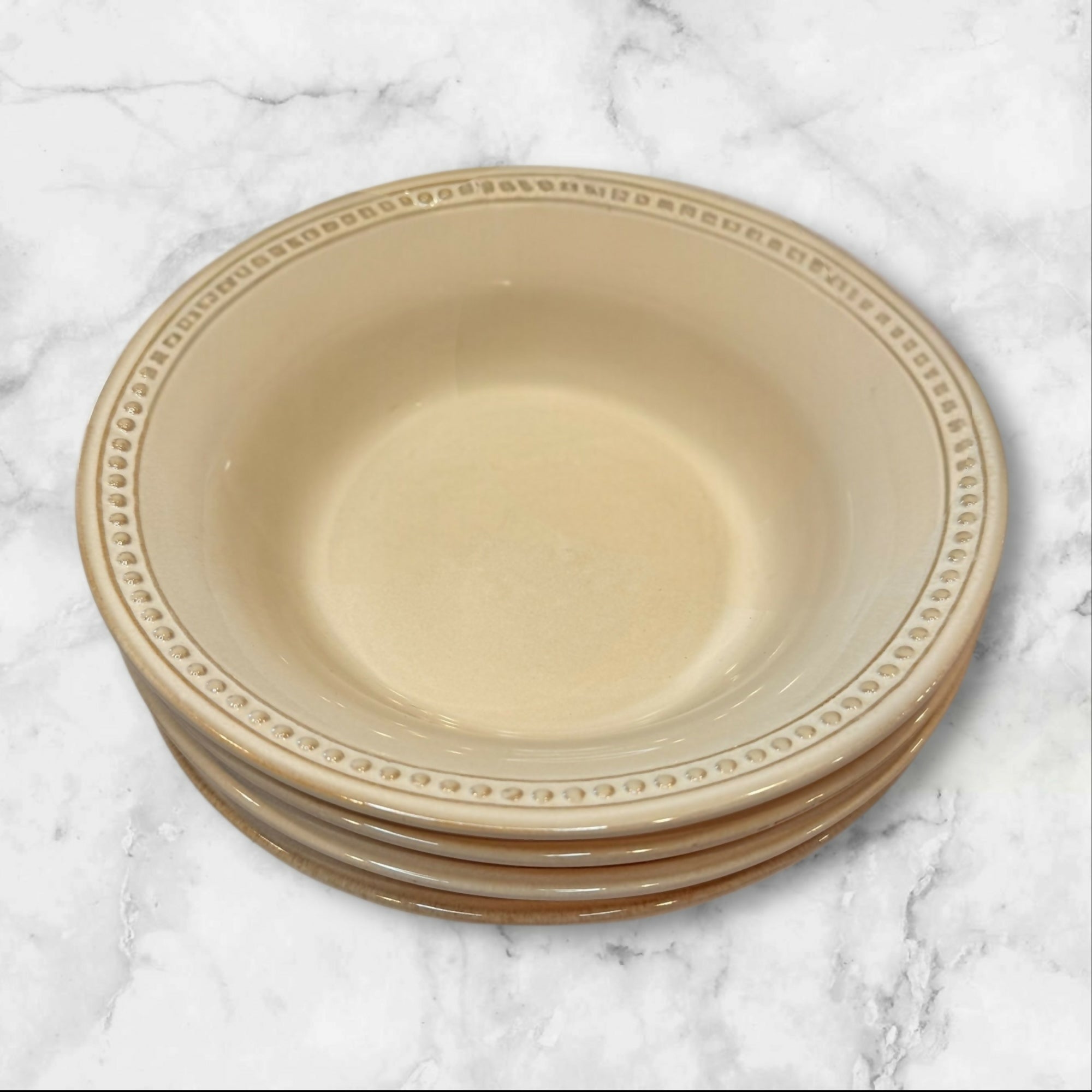 Pier 1 Spice Route Sesame Soup Cereal Bowls | Set of 4 | Excellent Condition