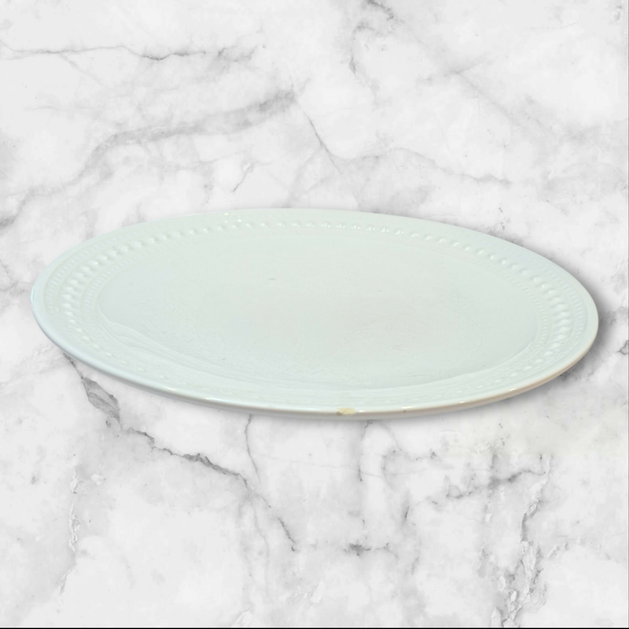 Matceramica M2A20 White Dinner Plates | Set of 6 | Used