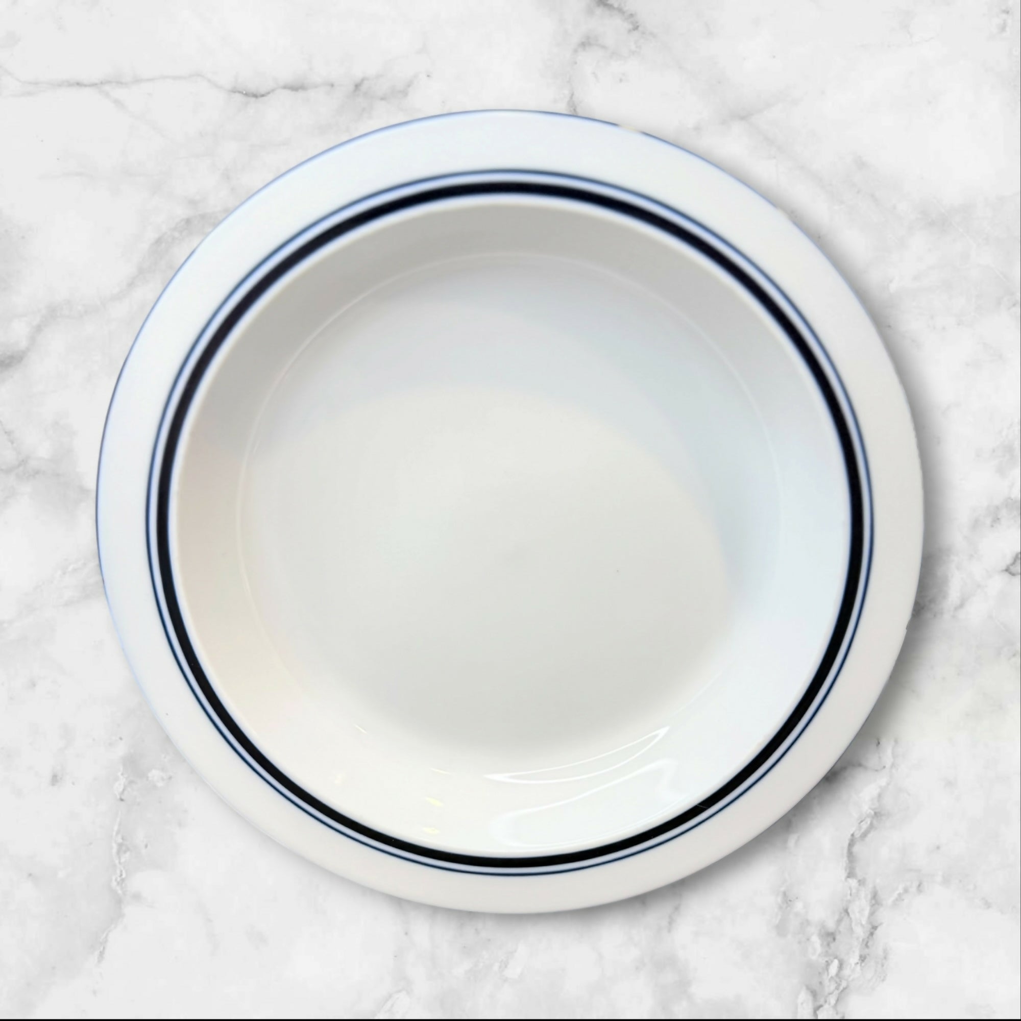 Dansk Christianshavn Blue Rim Soup Bowls Set of 4 Portugal 8” Stoneware