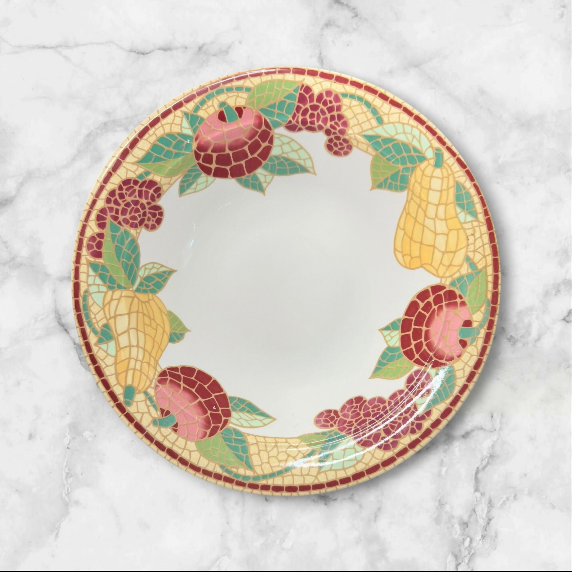 Pier 1 Mosaic Fruit Round Vegetable Bowl | Excellent Condition