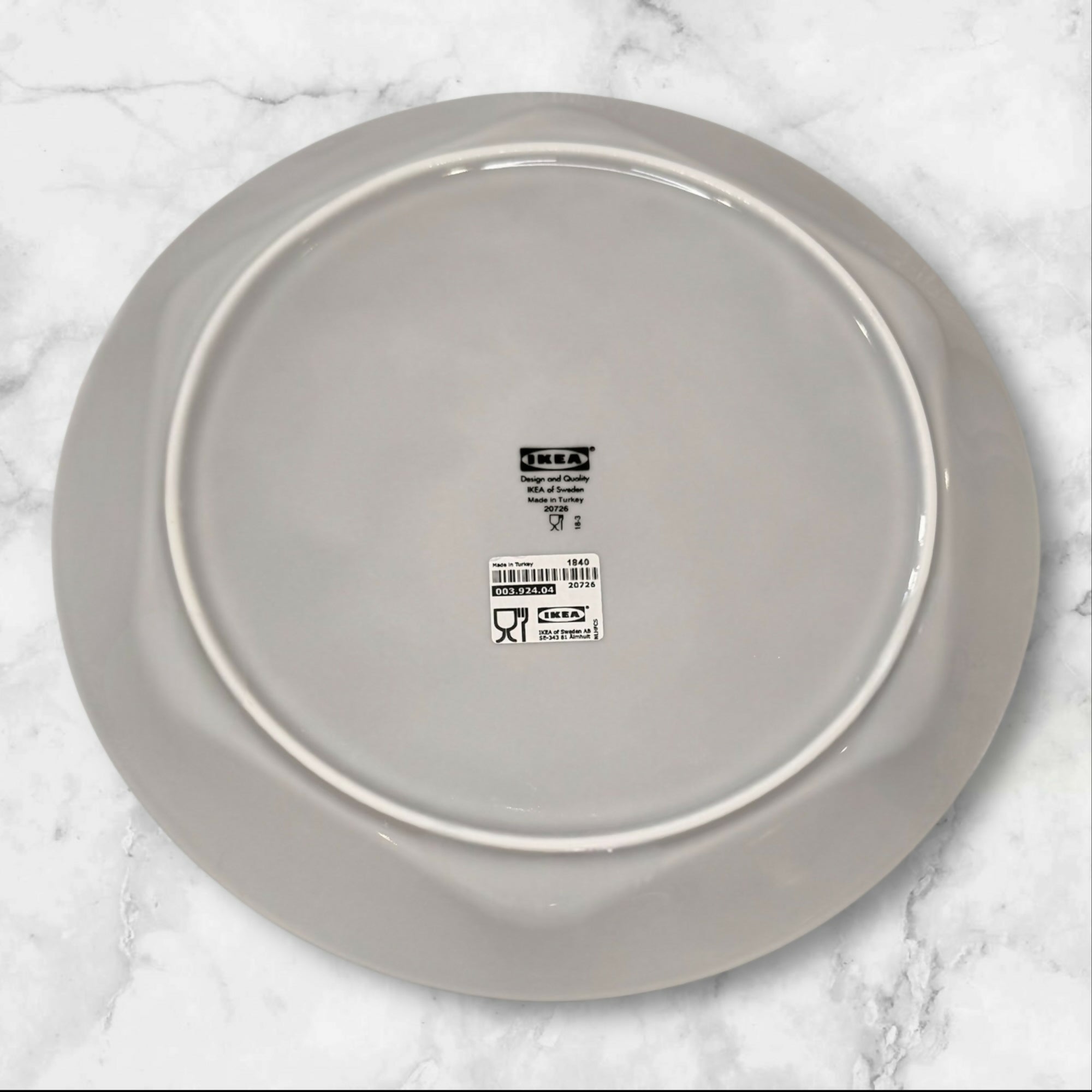 IKEA Formidabel Gray Hexagon Dinner Plates | Set of 4 | Excellent