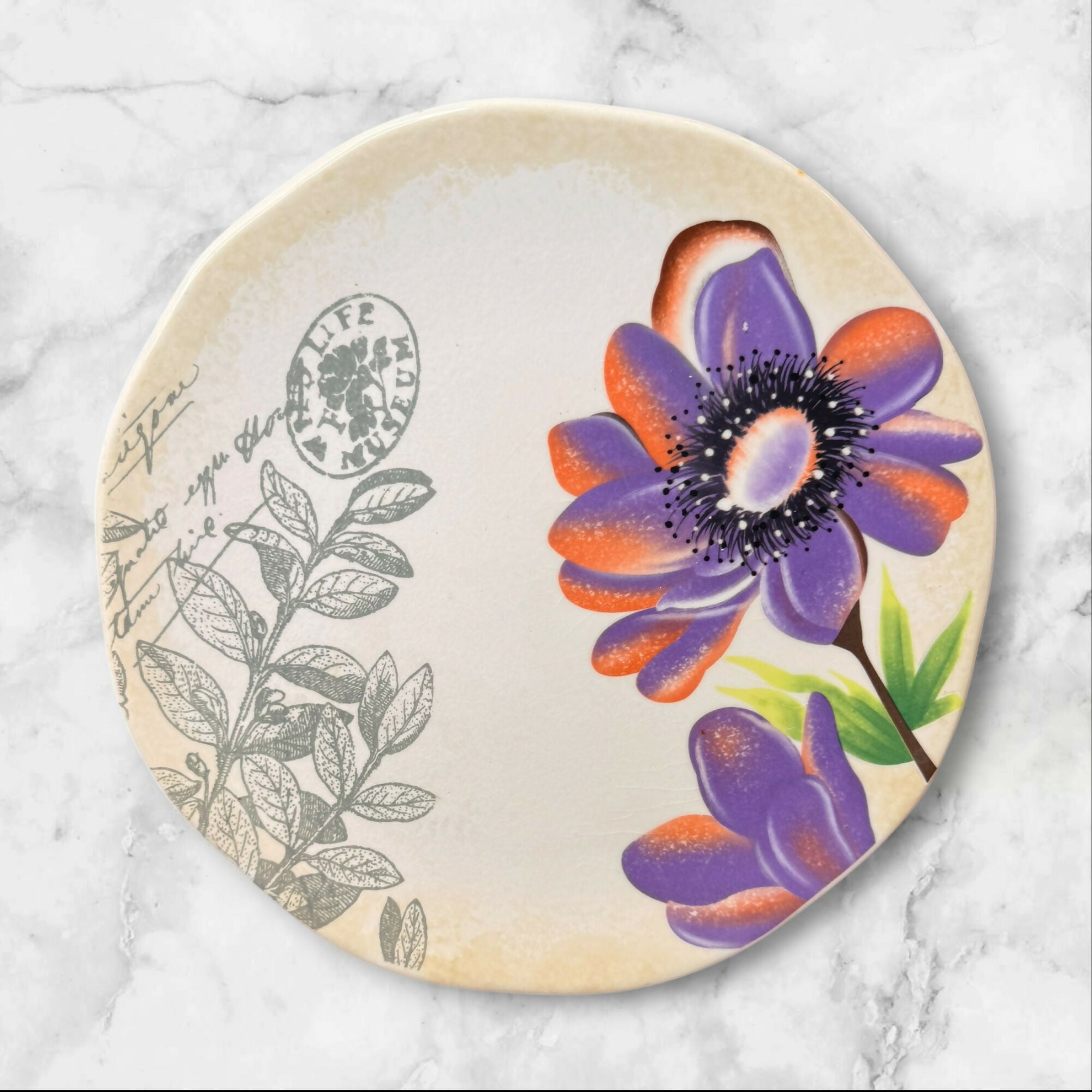 Rare Gibson Studios Botanical Dinner Plates | Set of 4 | Great Condition
