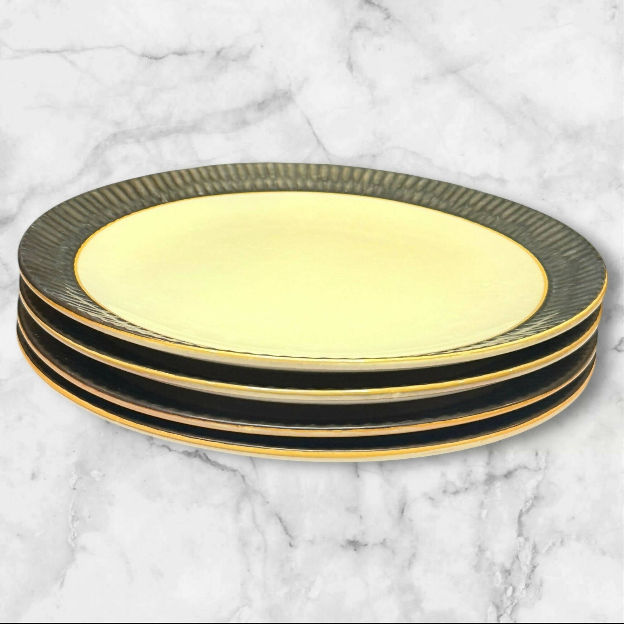 Crate & Barrel Scavo Dinner Plates | Set of 4 | Great Condition | Pre-Owned