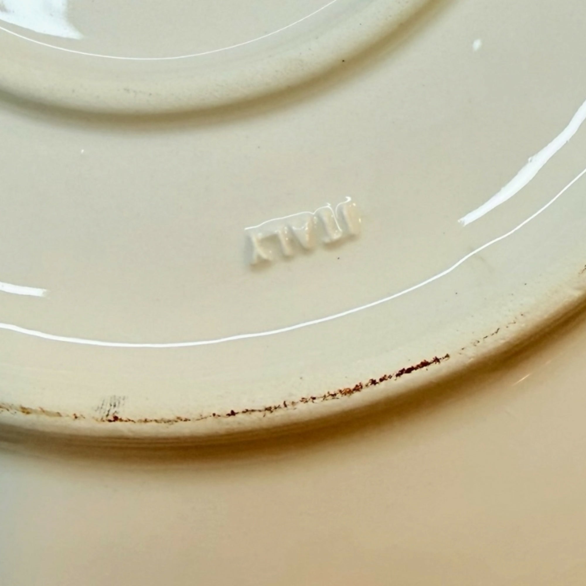 Italian Leaf Embossed Dinner Plates | Set of 4 | Made in Italy | Great Condition