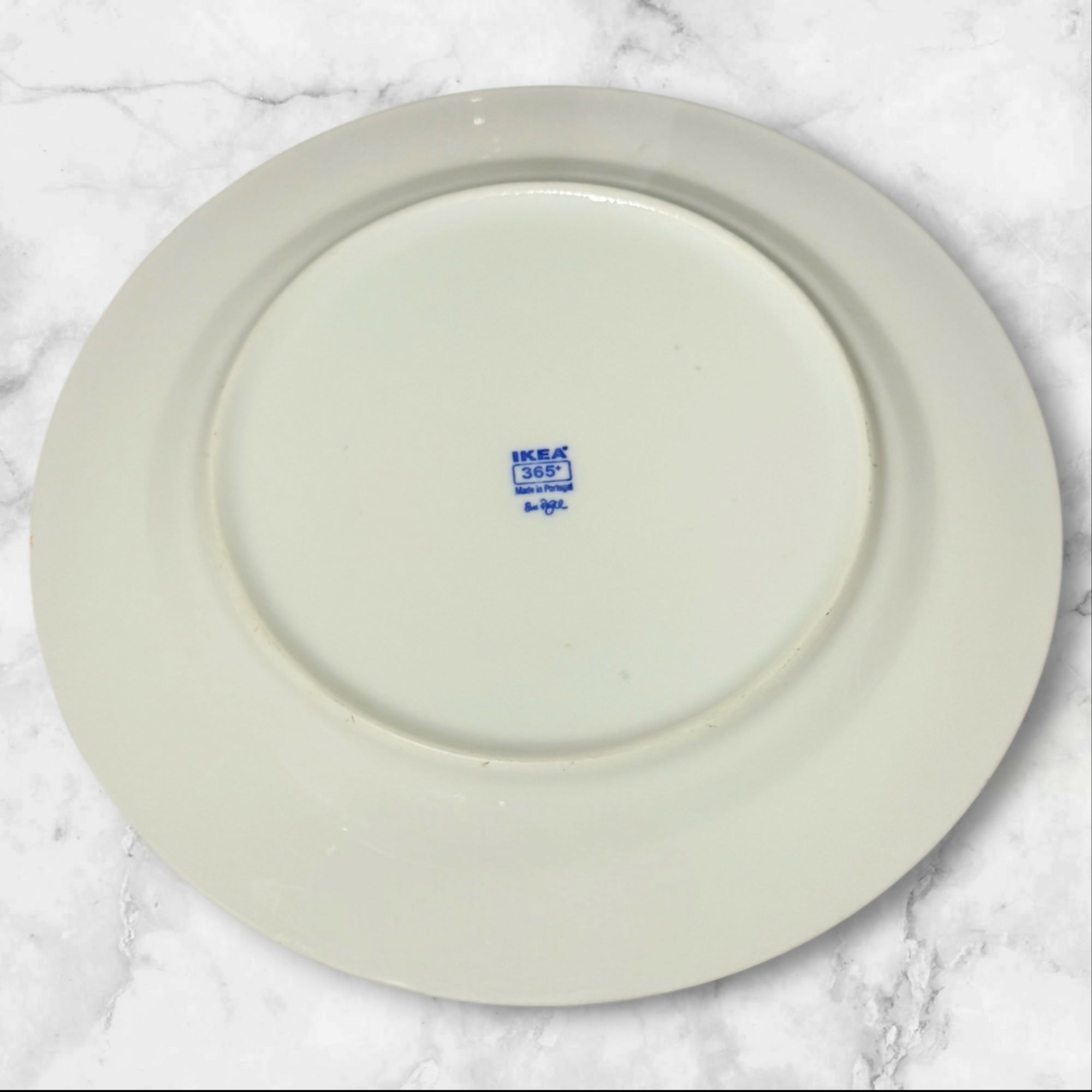 IKEA 365+ Blue Rim Dinner Plates | Set of 4 | Modern Stoneware | Great Condition