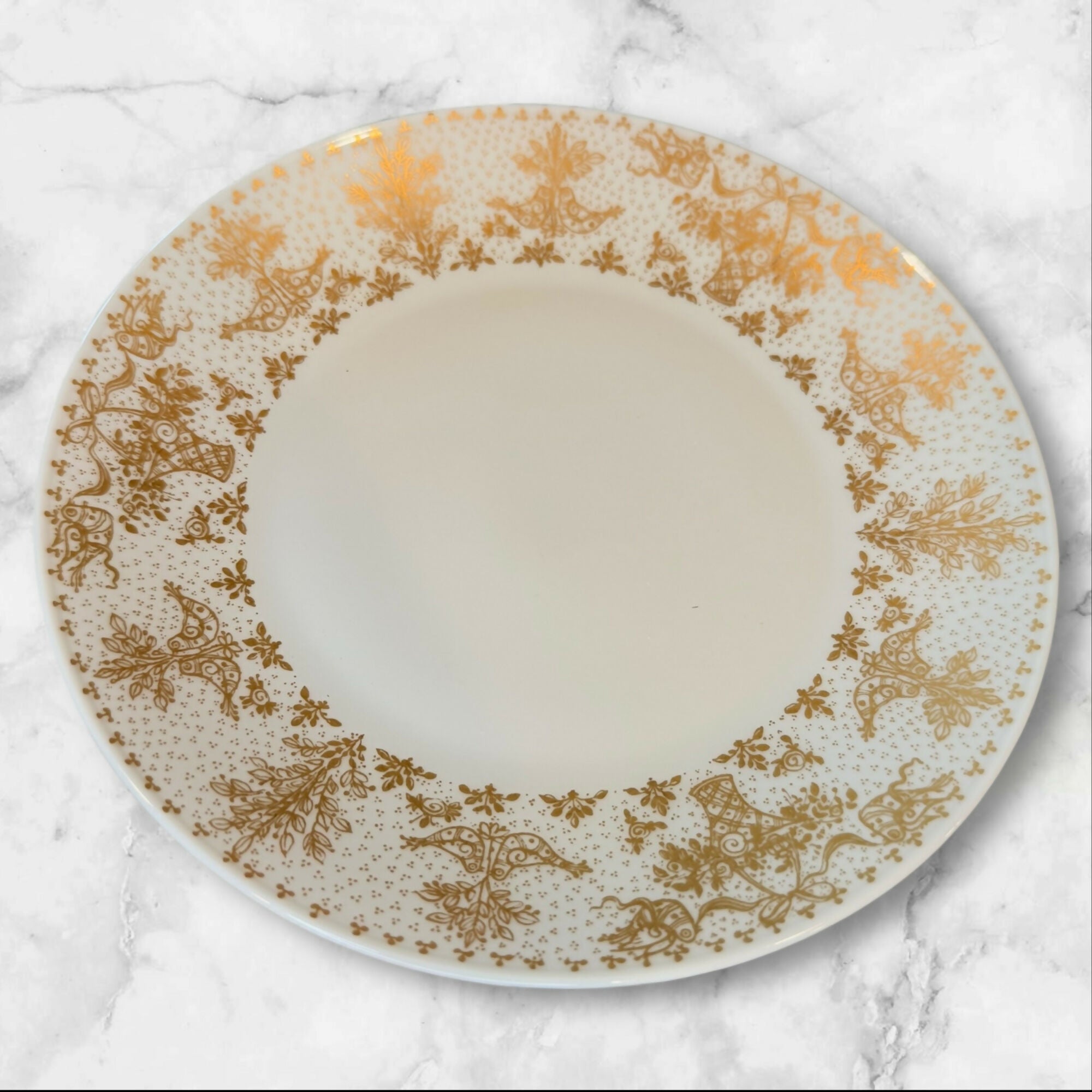 Rosenthal Gold Filigree Rim Salad Plates | Set of 4 | Excellent Condition