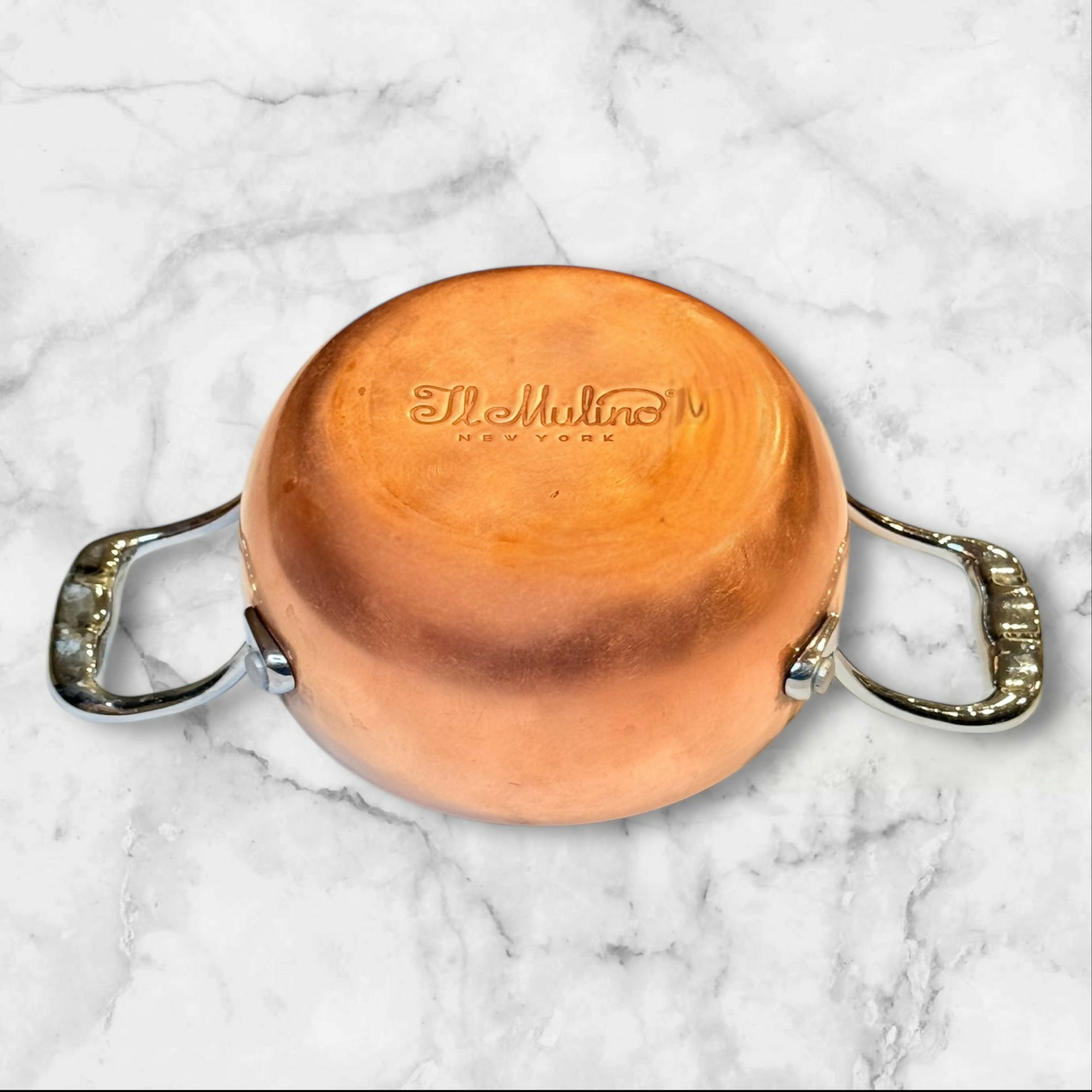 TL Mulino New York Copper Sauce Pan Pot w Handles | Great Condition