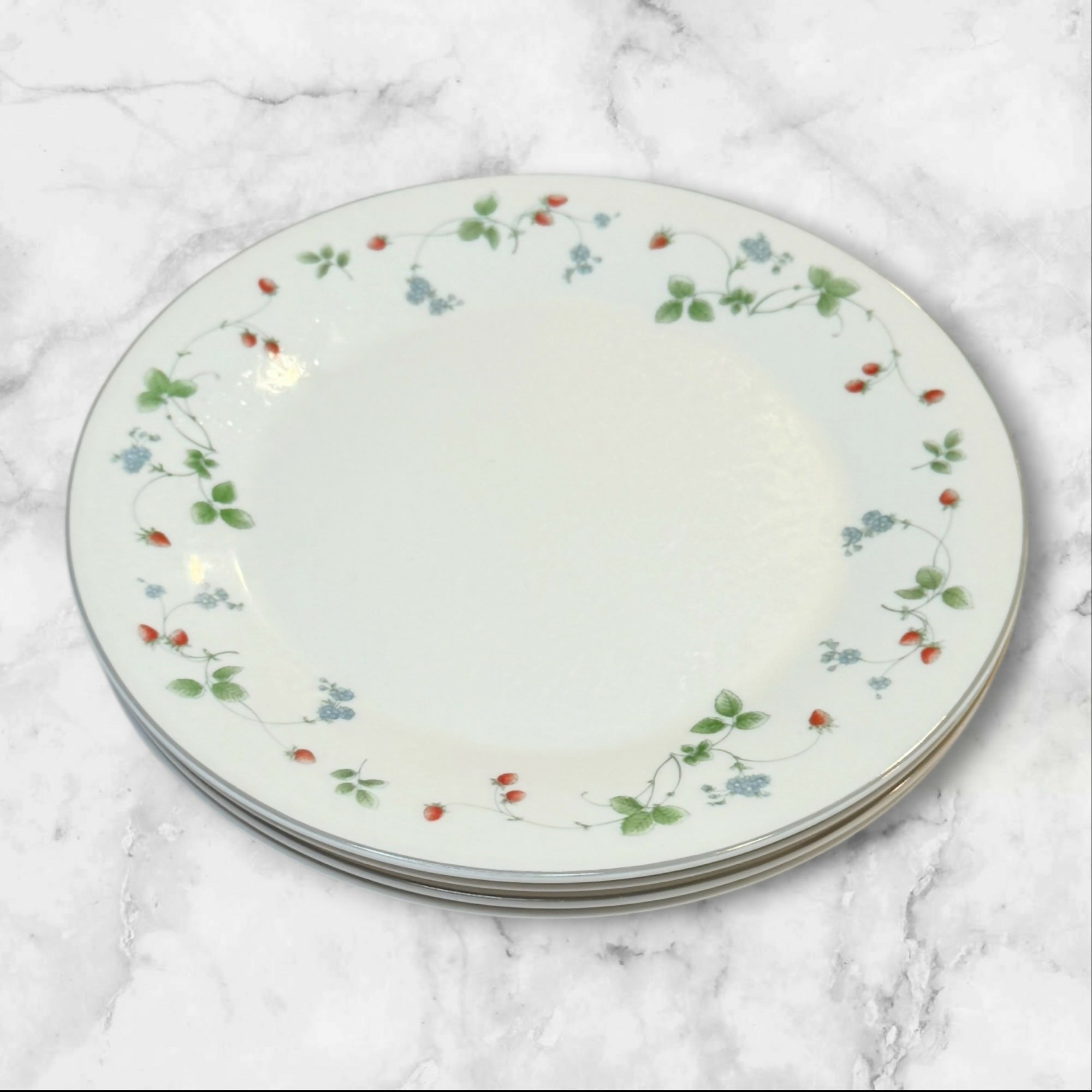 Royal Doulton Strawberry Fayre Pink Salad Plates | Set of 4 | Gently Used