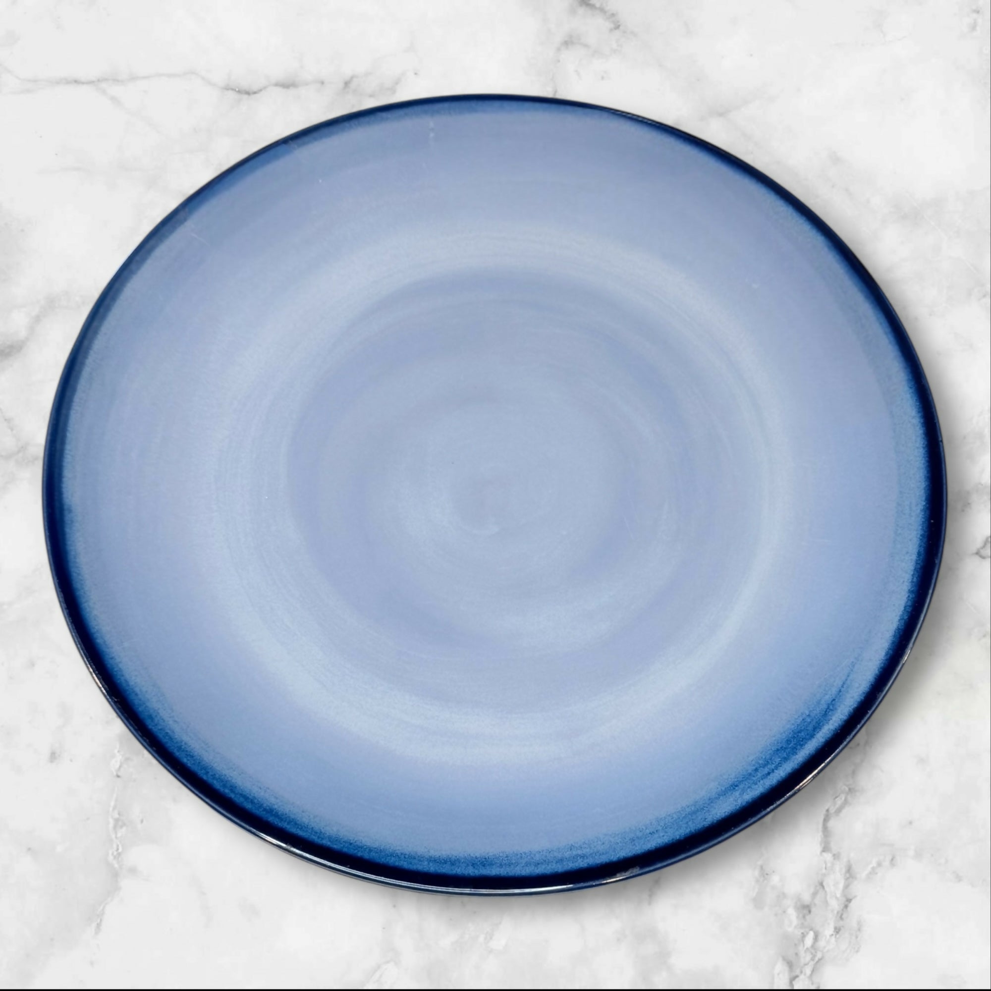 Sango Nova Blue Chop Plates Set of 2 | Excellent Condition