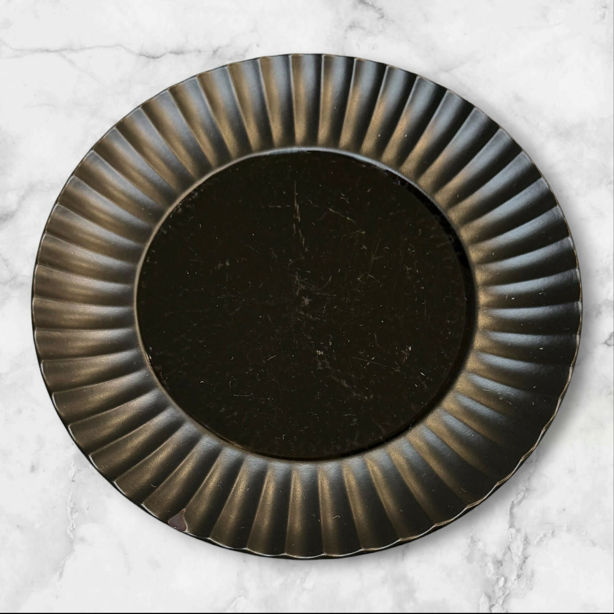 Sasaki Dynasty Black Twilight Dinner Plates Set of 3 | Good Condition | Rare