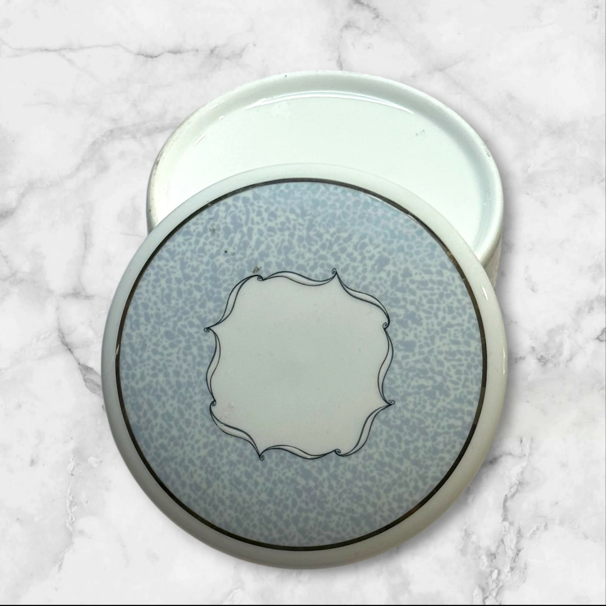 Wedgwood Venice Ring Box & Lid Blue White Bone China | Gently Used