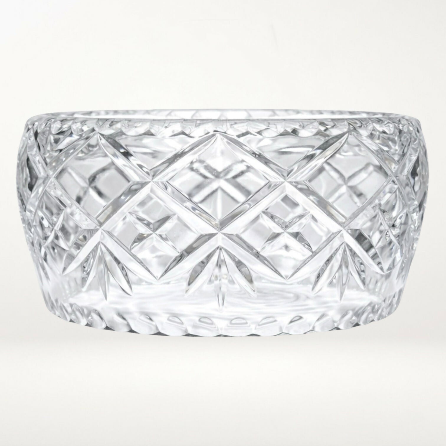 Ceska Tradition Crystal Serving Bowl | Large 7” | Excellent Condition