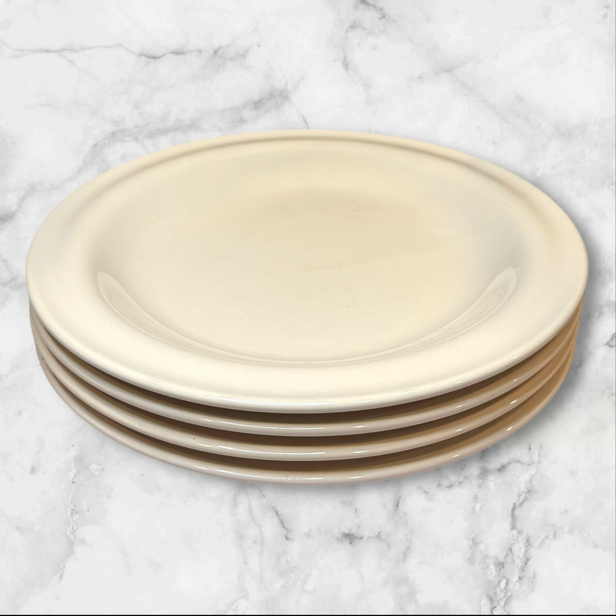 Crate & Barrel Gallery Parchment Dinner Plates | Set of 4 | Great Condition
