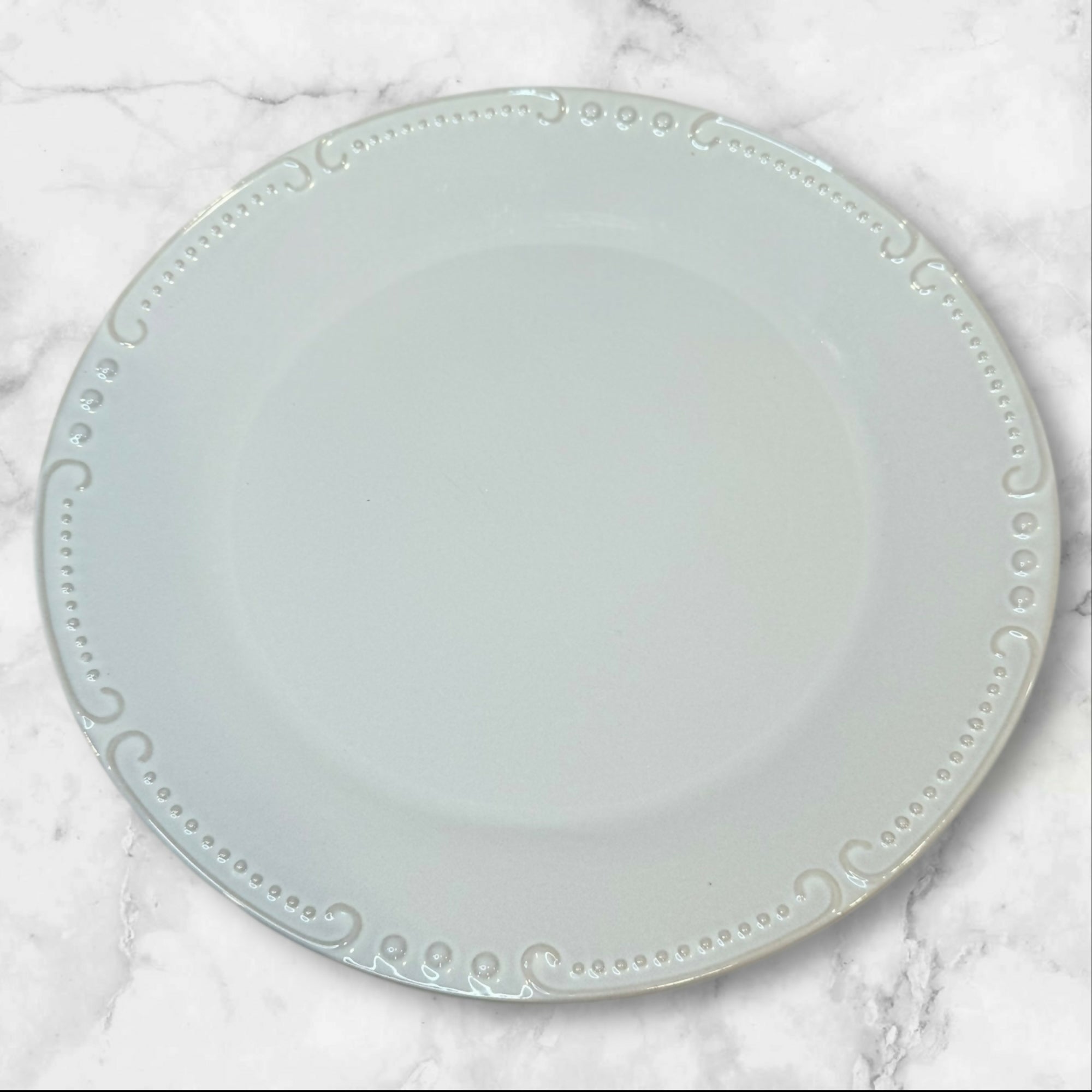 Pier 1 Natalia White Chop Plates Platter | Set of 4 | Excellent Condition
