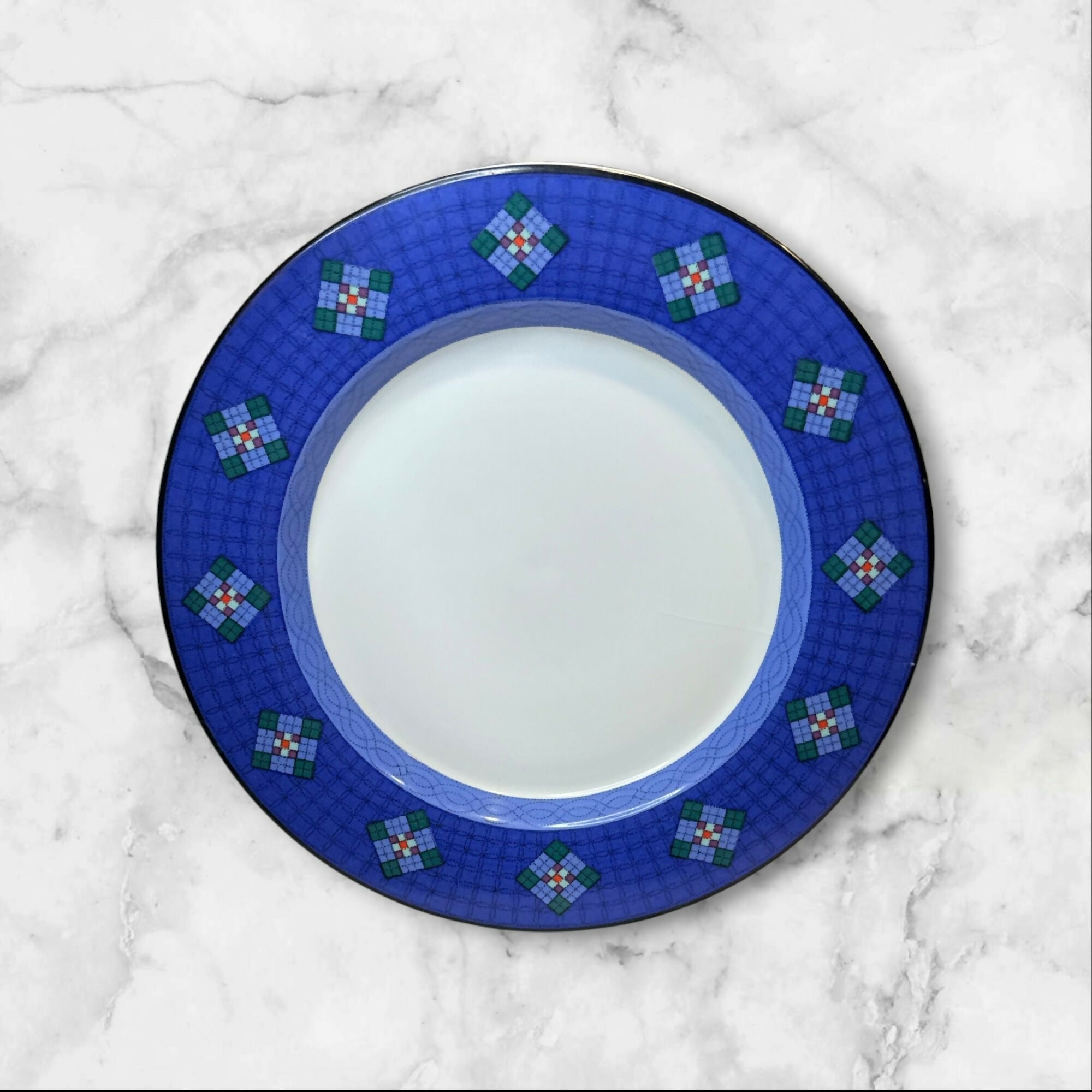 Dansk Nine Patch Salad Plates Set of 7 | Great Condition | Portugal