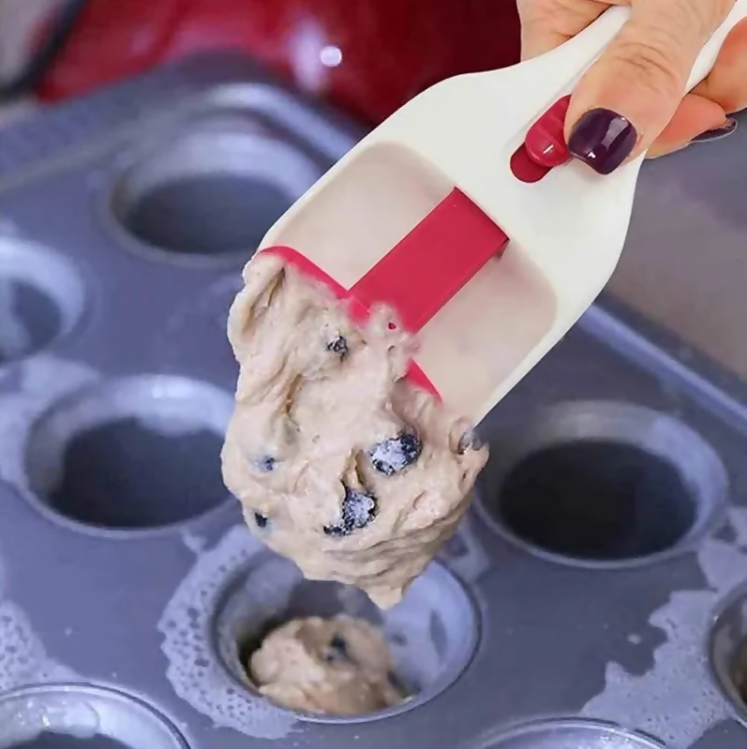 Anygleam Batter Scoop White Red Pastry Baking Utensils