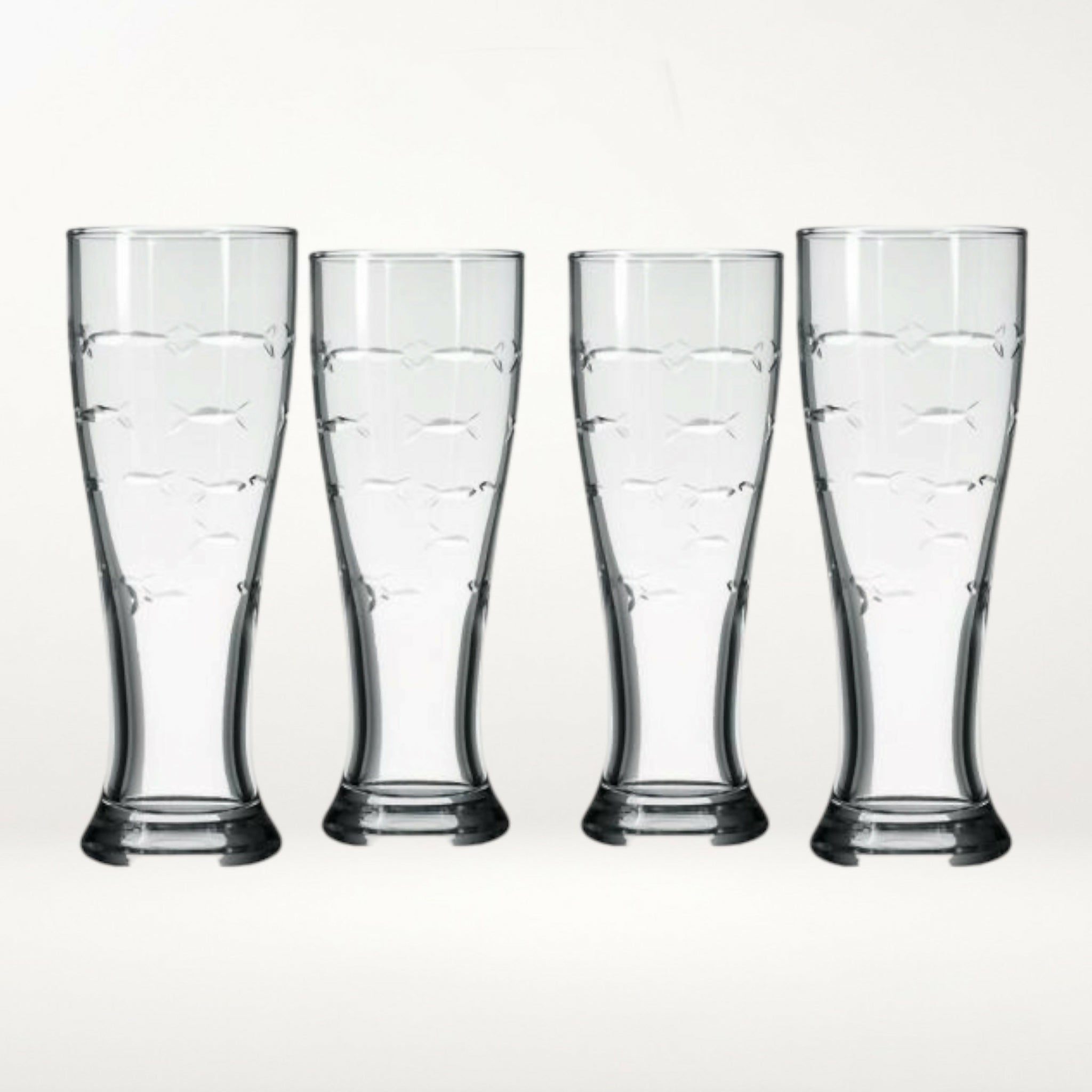 Rolf Glass School of Fish Crystal Glasses | Set of 4 | Excellent Condition