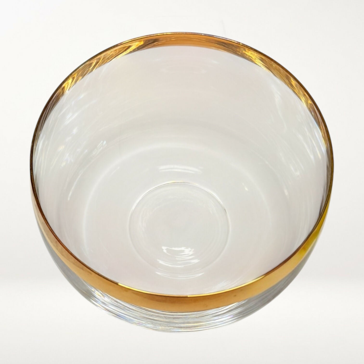 Mikasa Serenity Gold Rim Glass Bowls | Set of 4 | Elegant Serveware | Excellent Condition