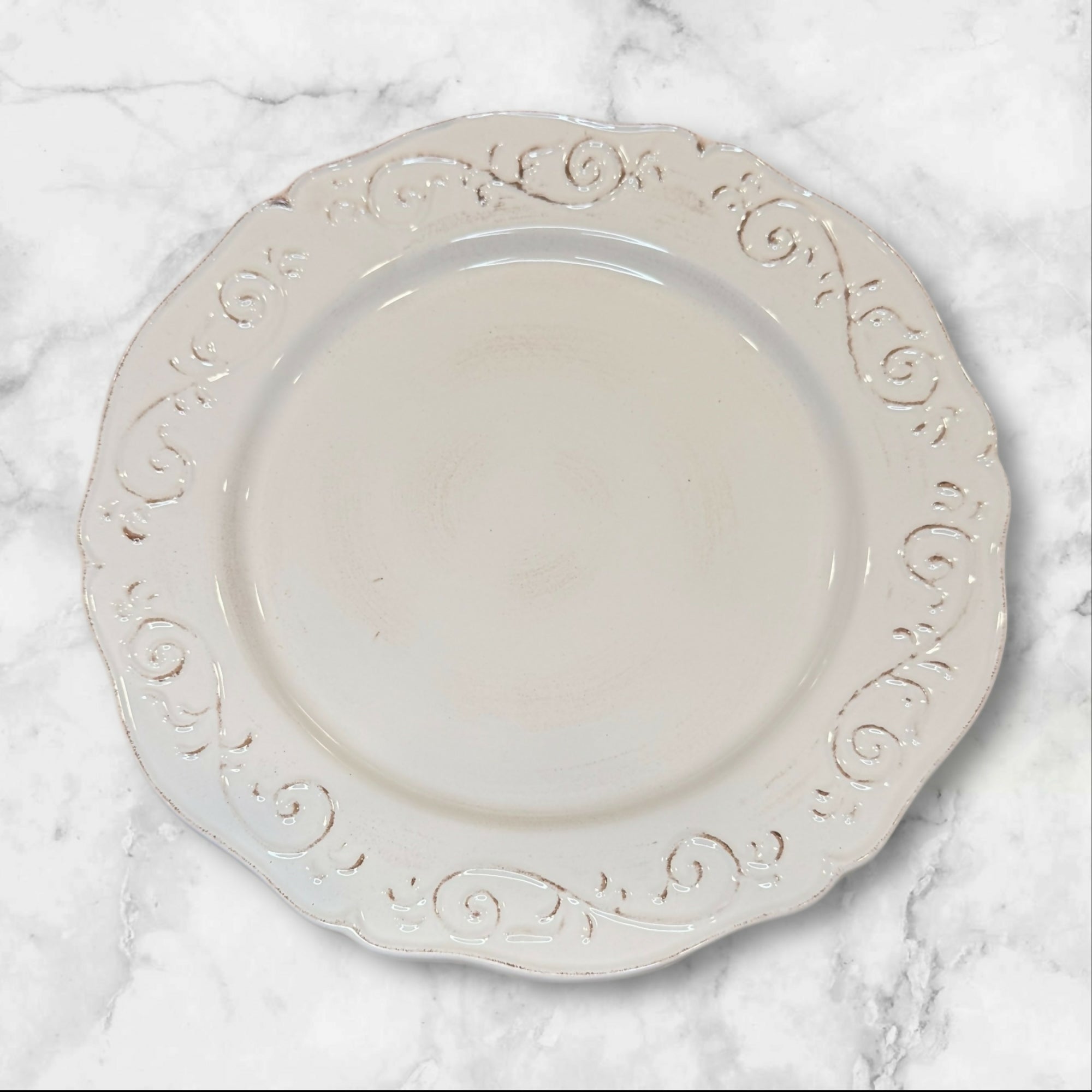 Artimino Baroque Beige Dinner Plates | Set of 4 | Great Condition