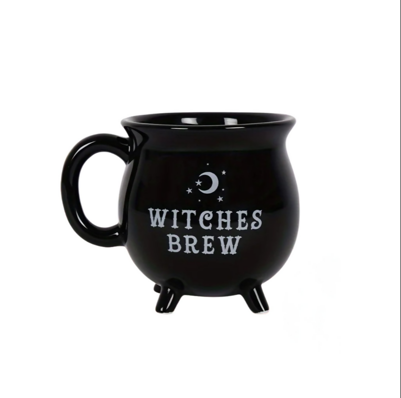 ANYGLEAM Coffee Mug Black Witches Brew Print Ceramic Drinkware